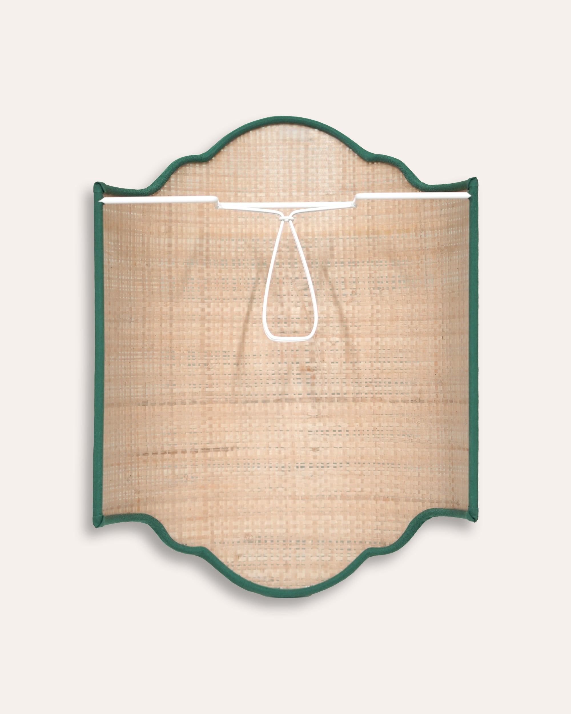 22cm Tedate Raffia Candle Shade - Forest Green