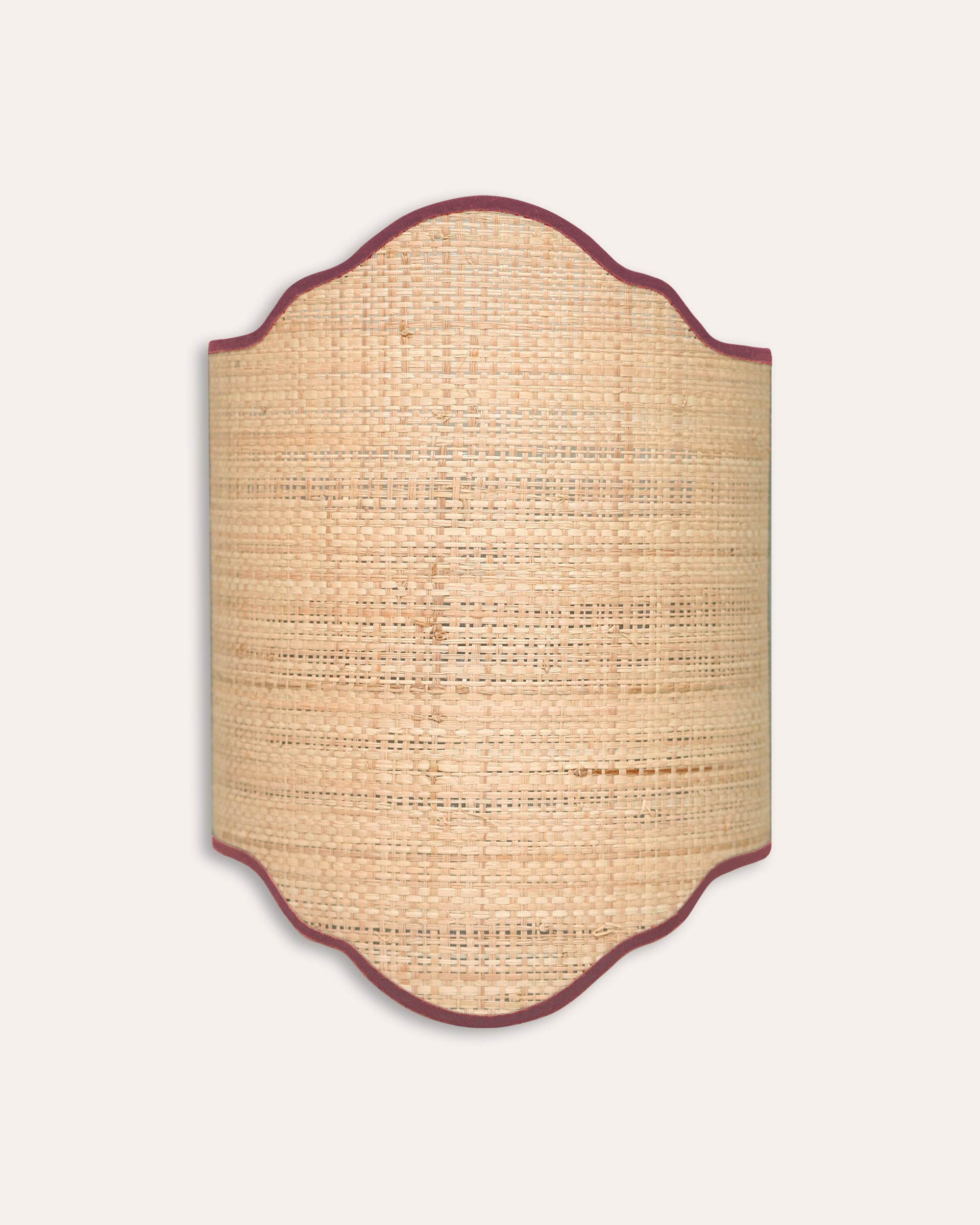 22cm Tedate Raffia Candle Shade - Berry