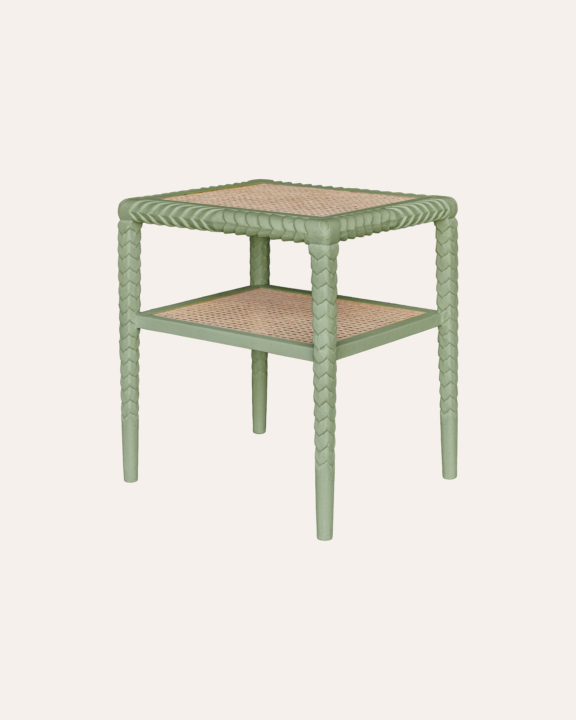 Pavilion Wooden Side Table - Green – Birdie Fortescue