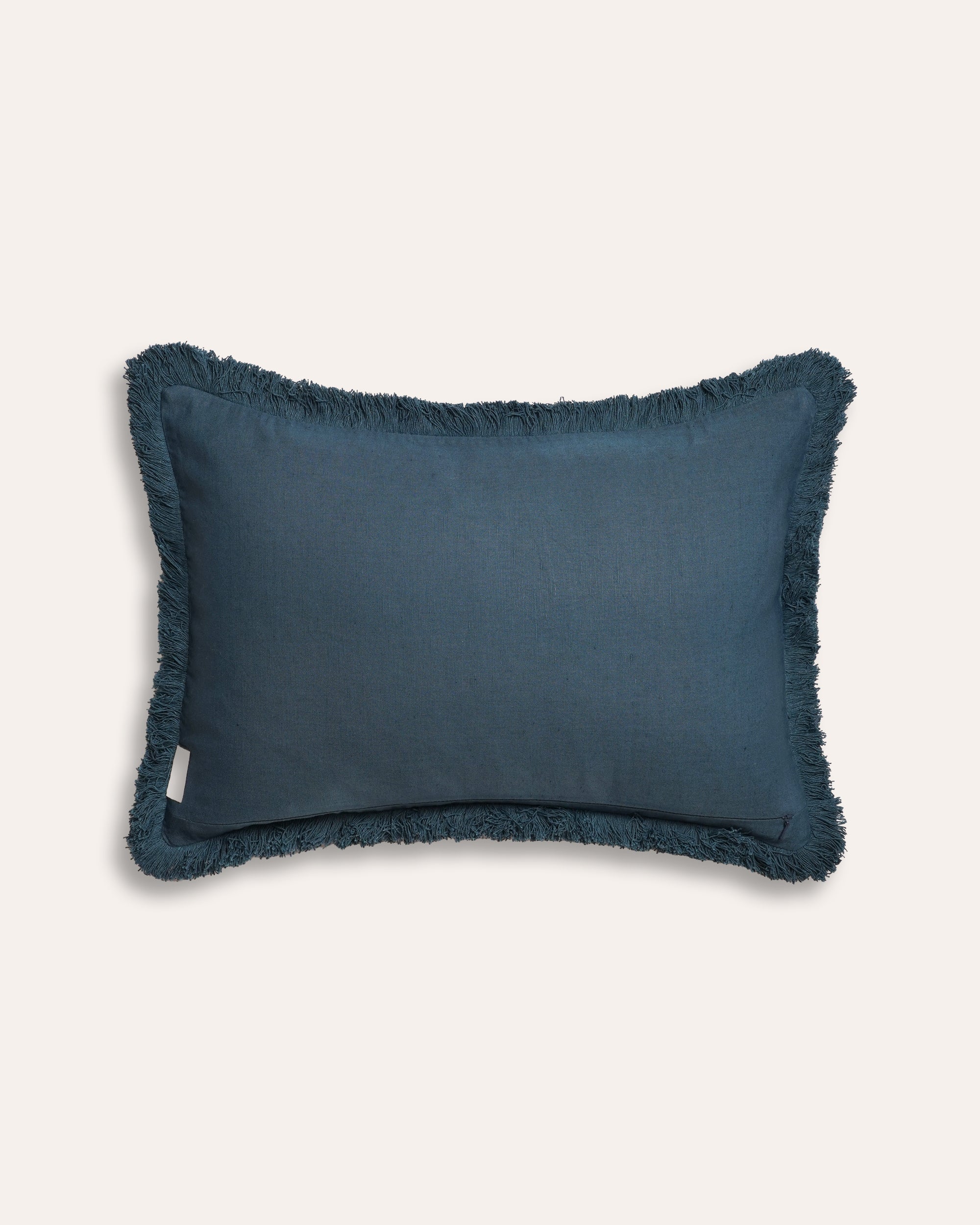 Paisley Block Print Cushion - Rectangle - Blue