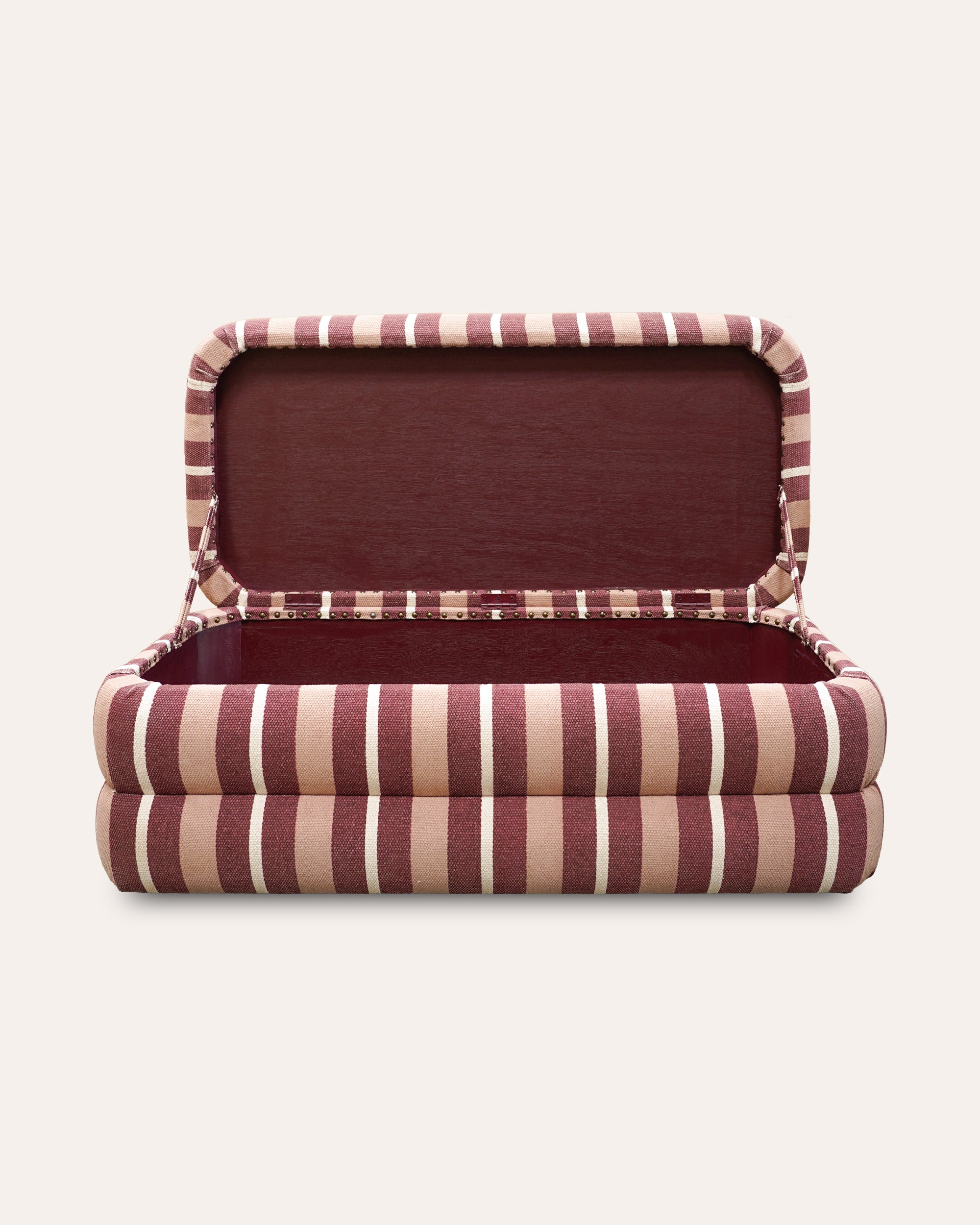 The Stripey Ottoman - The Pink and Red