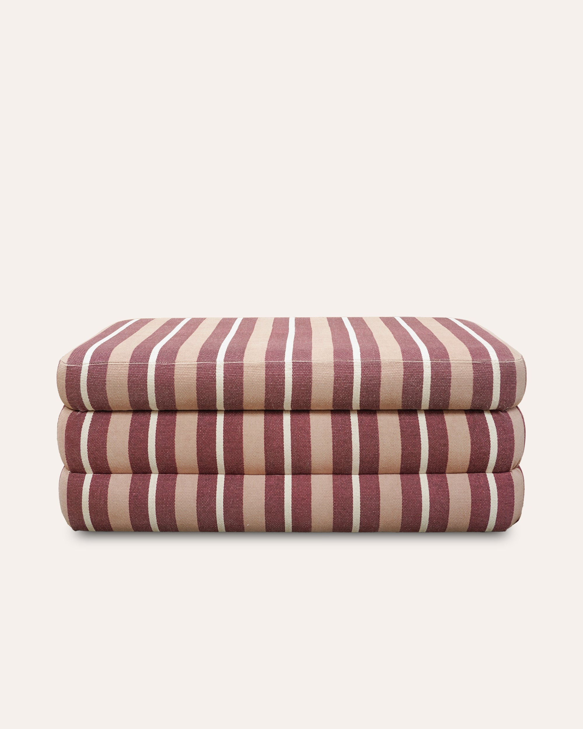The Stripey Ottoman - The Pink and Red