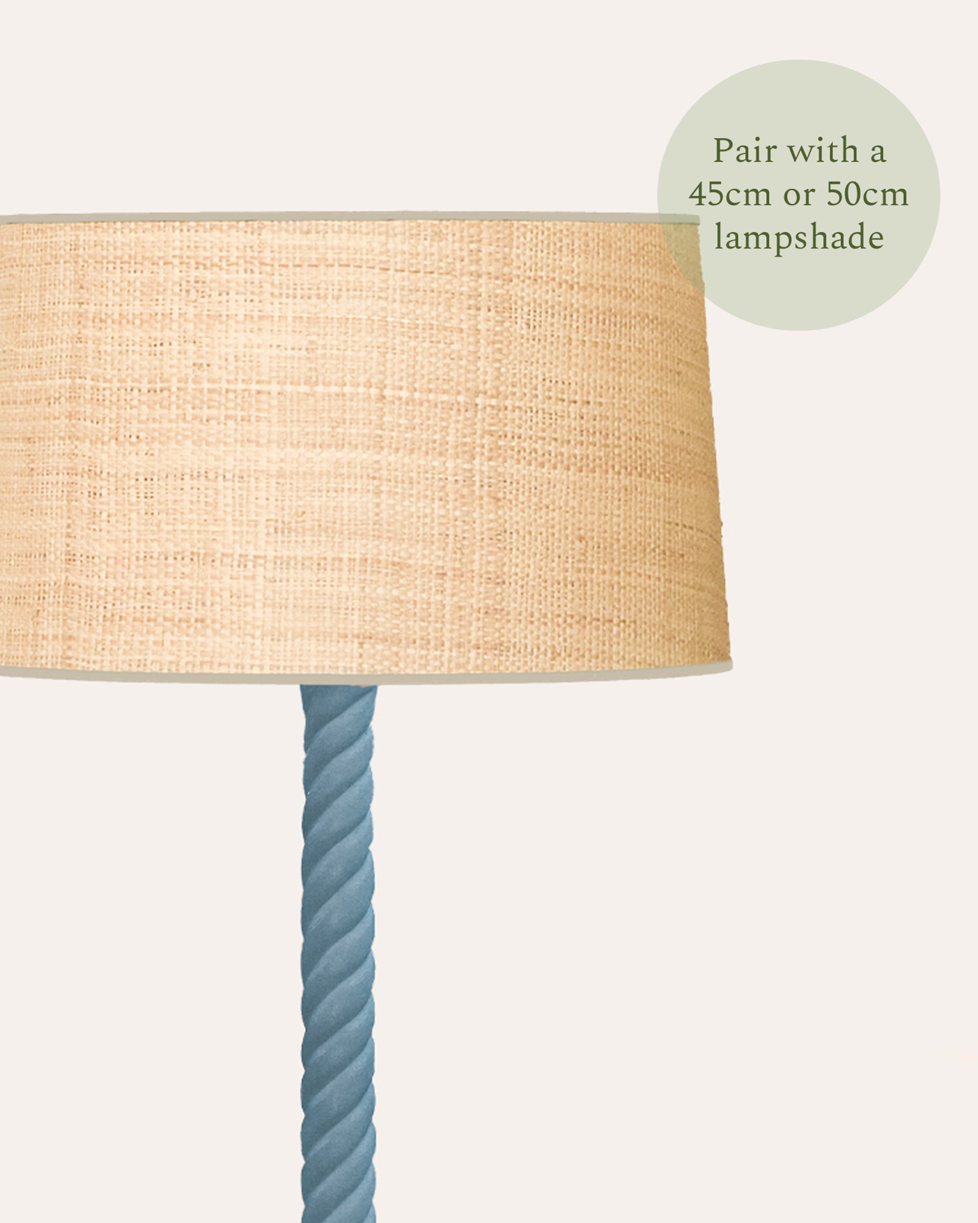 Twisted Wooden Floor Lamp - Blue