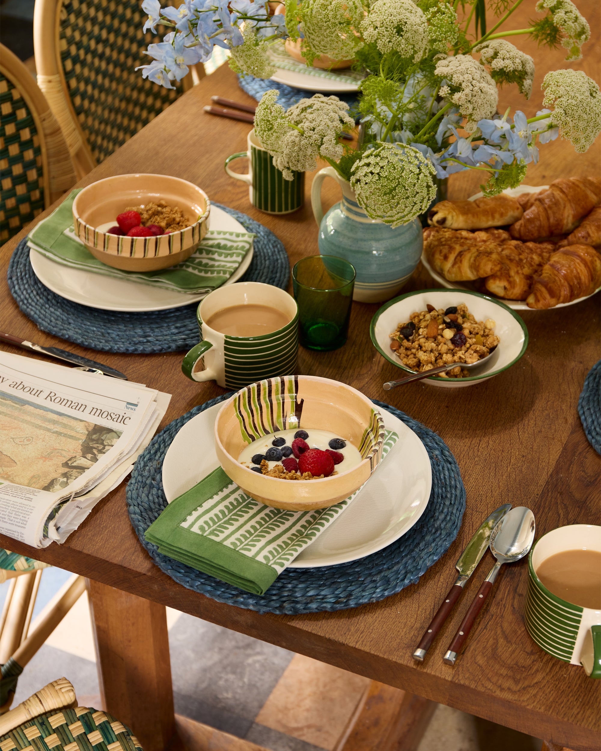 Bel Napkins, Set Of Four - Green