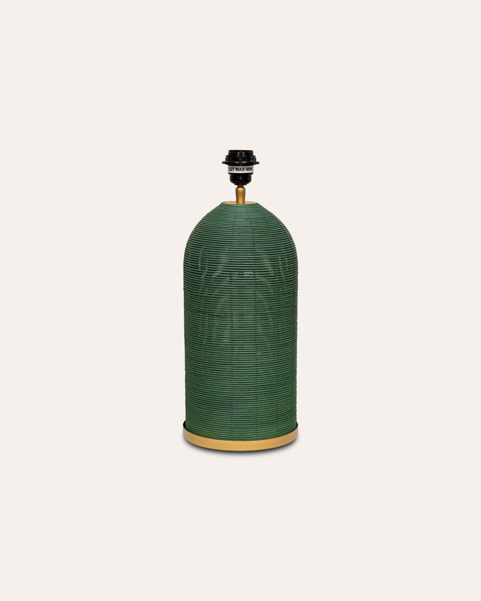 Rattan Table Lamp - Green