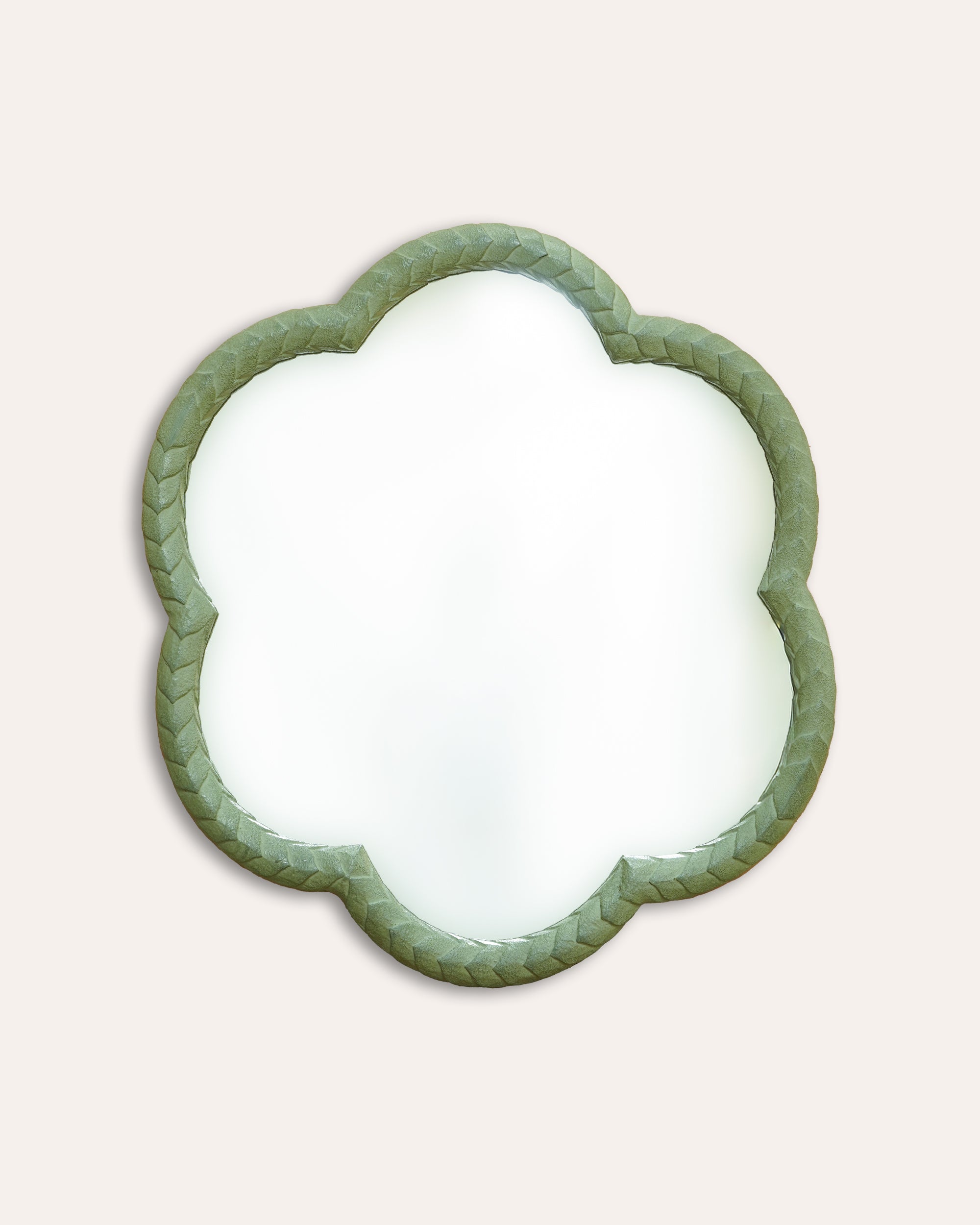 Decorative green mirror