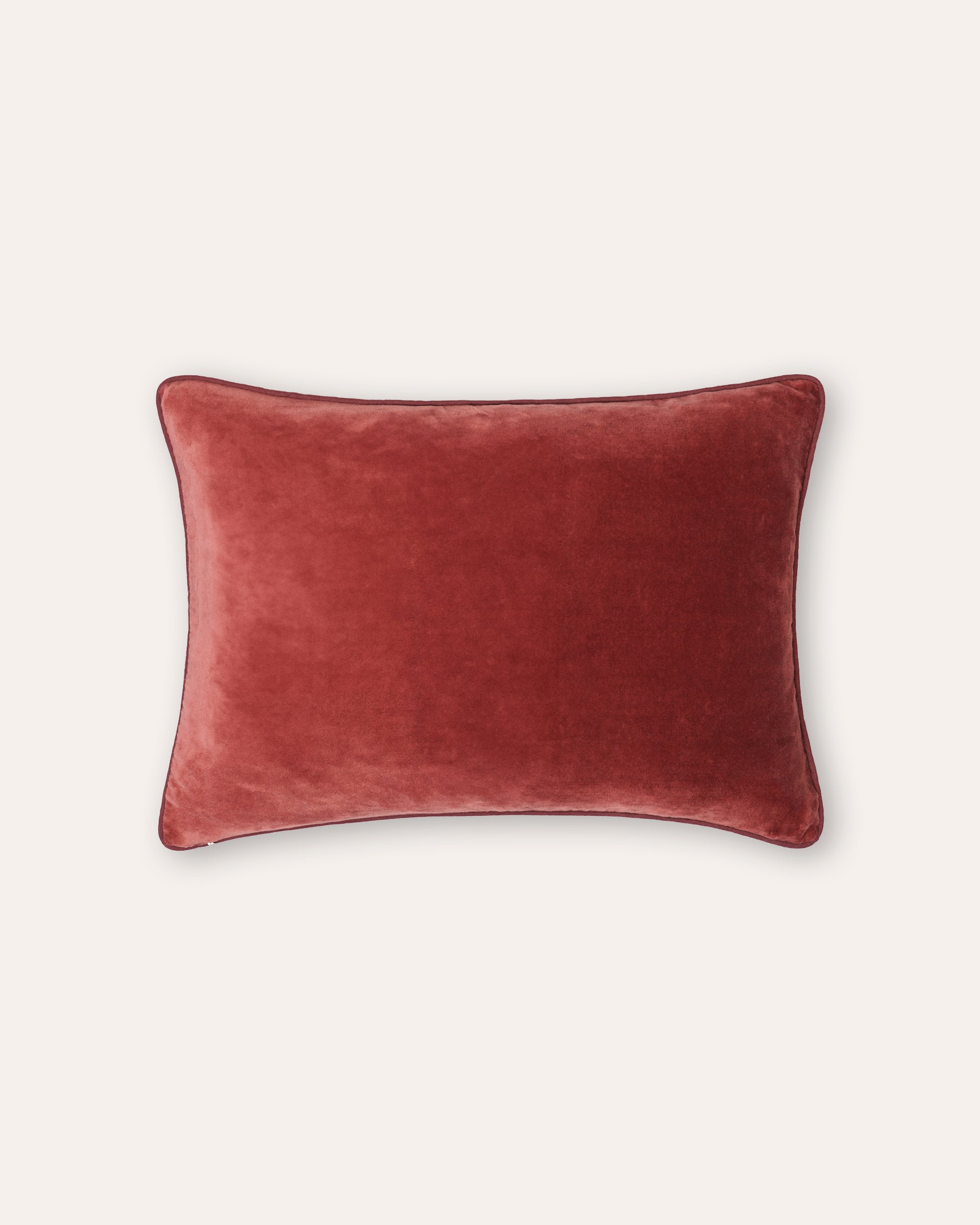 San Juan Embroidered Velvet Cushion - Red
