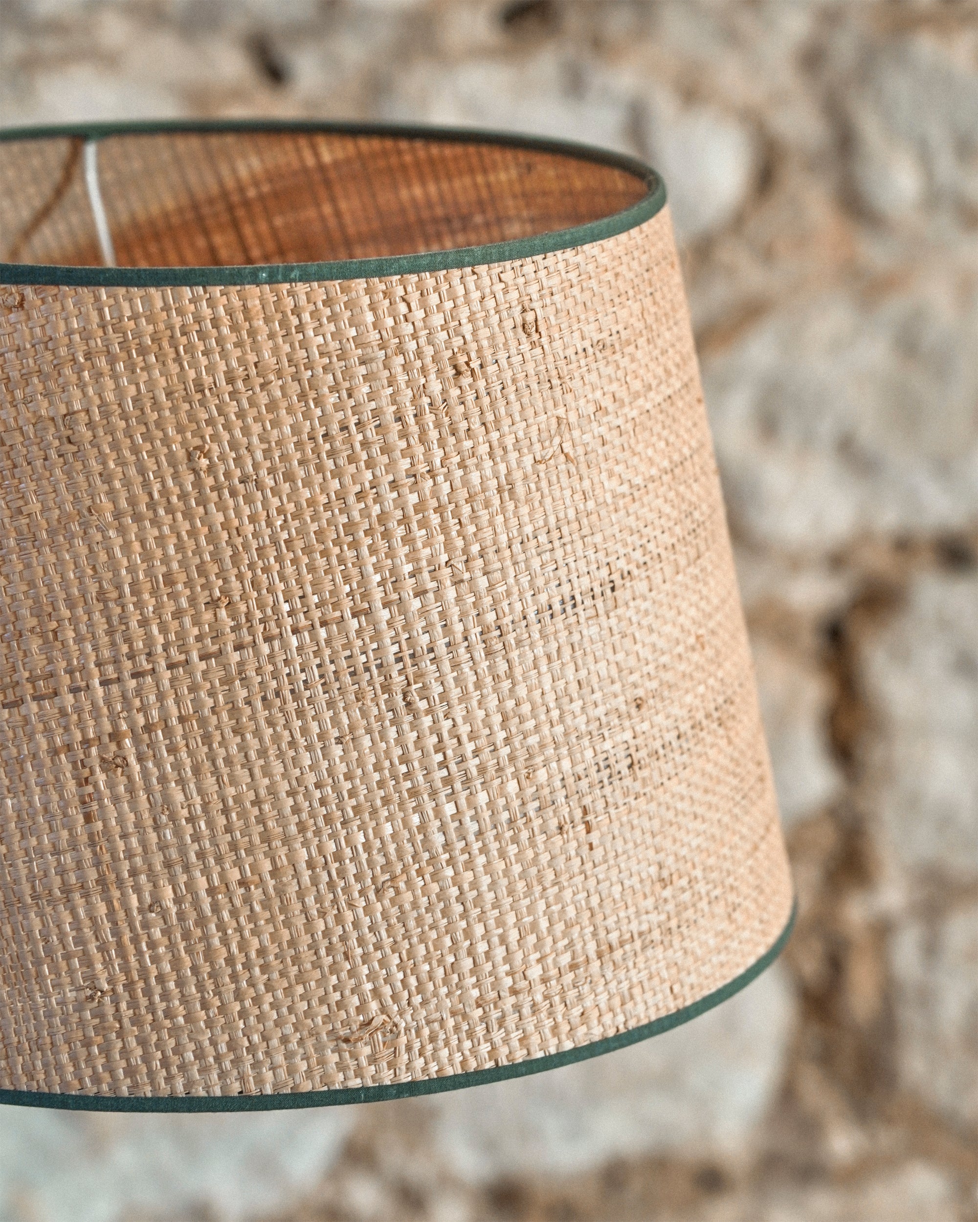 Seema Raffia Lampshade - Forest Green