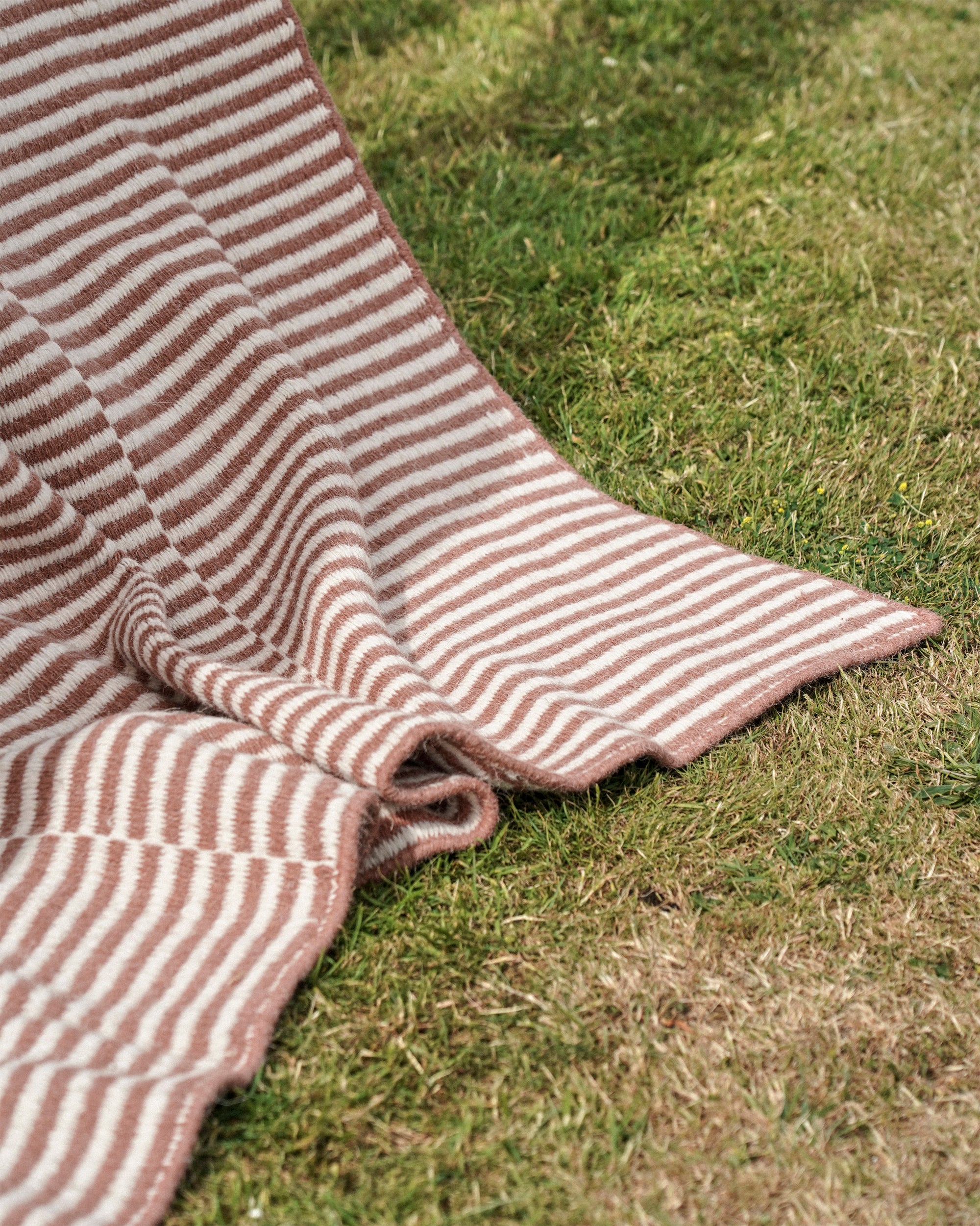 Striped Panel Rug - Rose