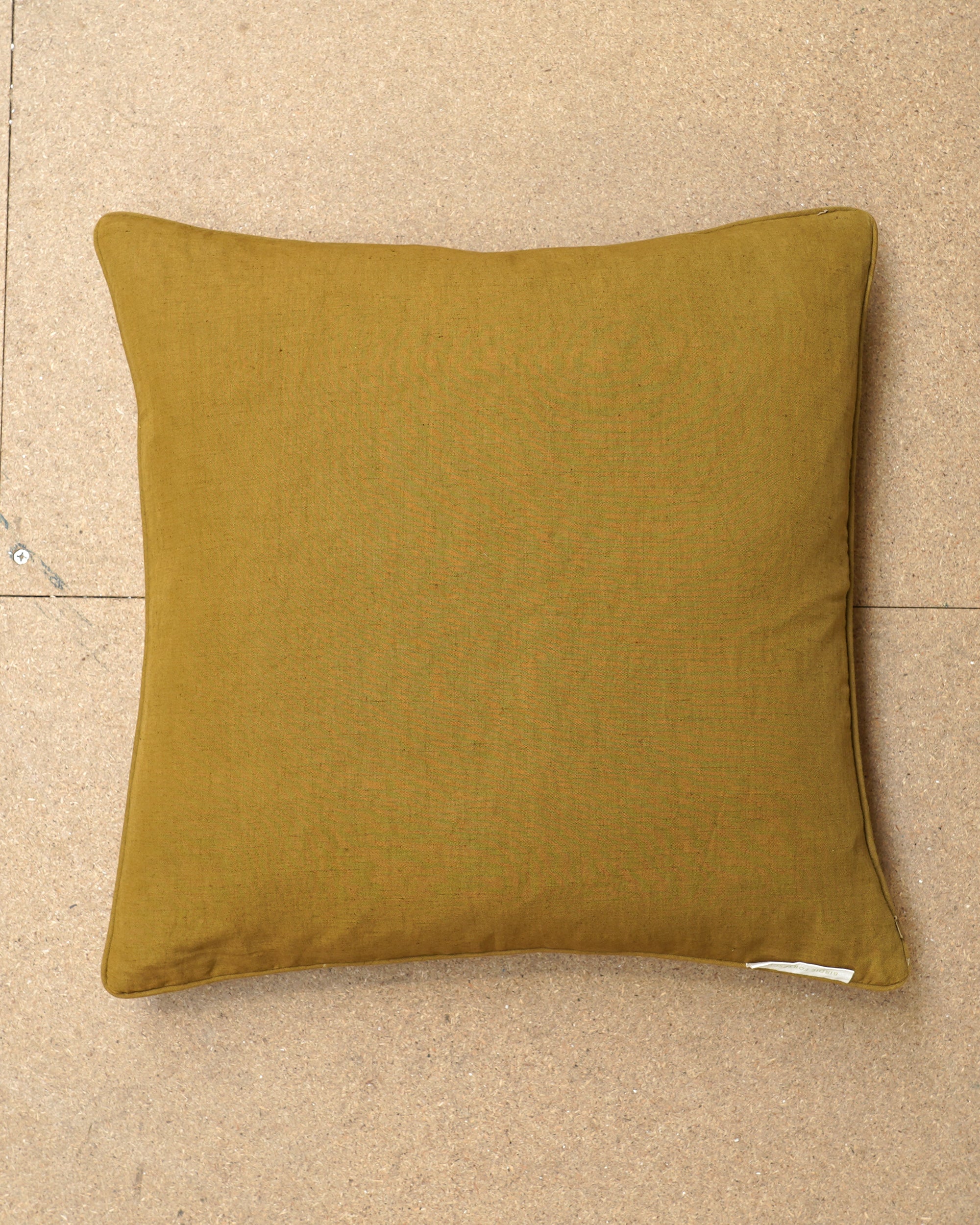 Shibori Cushion - Mustard In Square