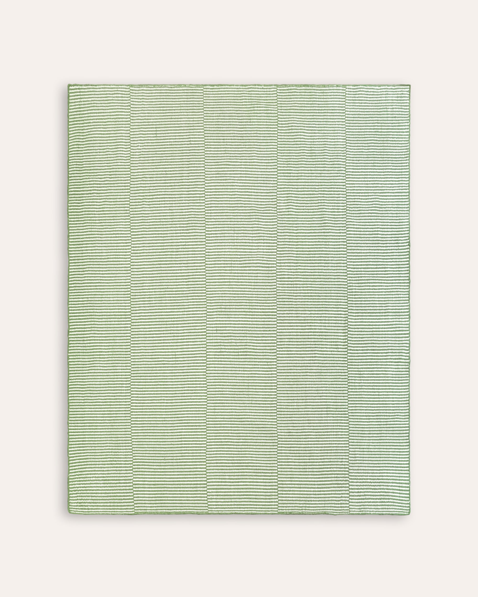 Striped Panel Rug - Green