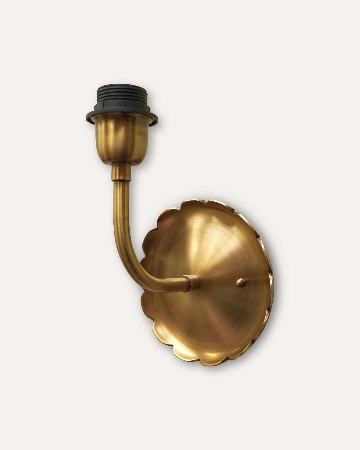Brass petal wall light product image on a light taupe background