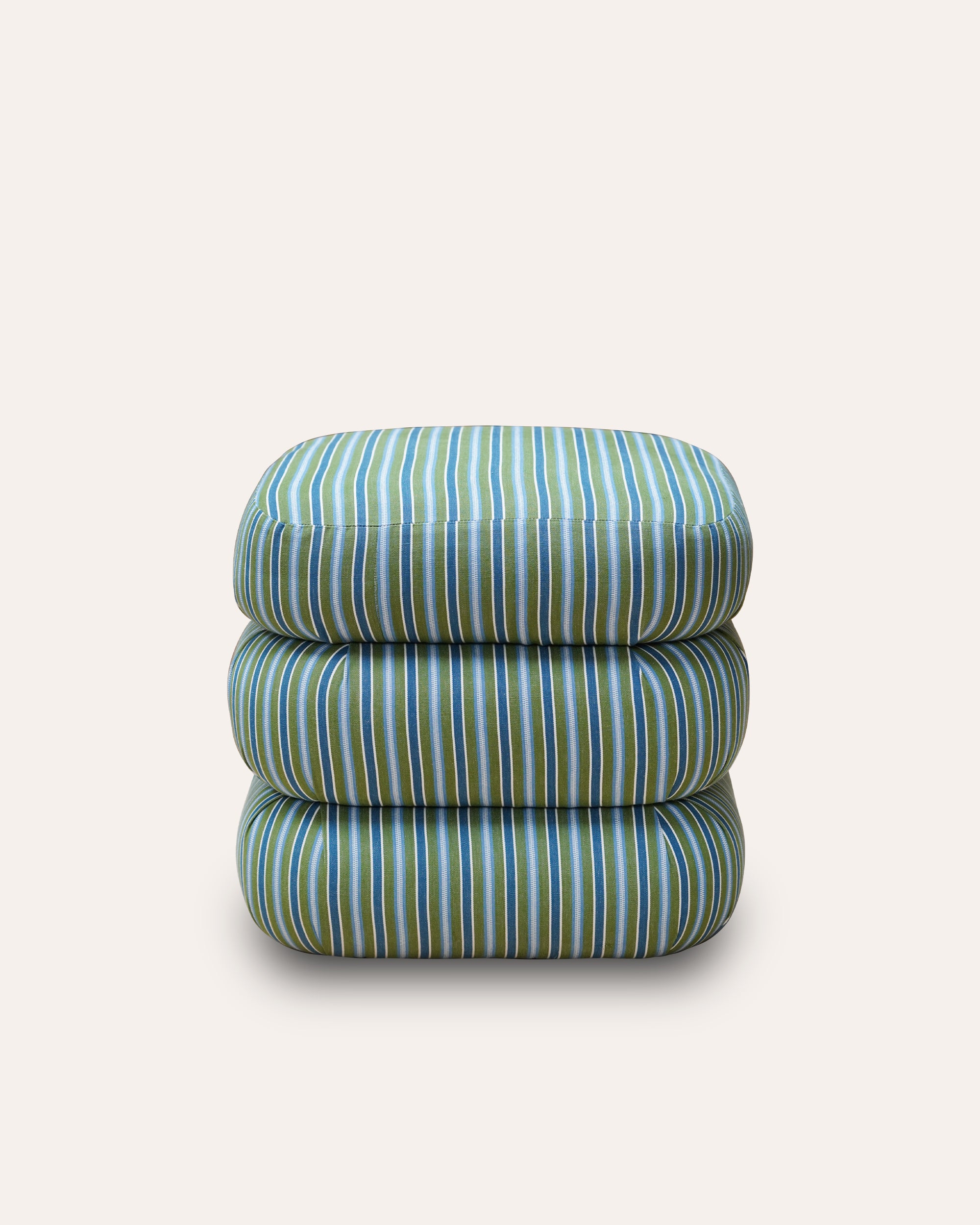 Closed striped stool - Birdie Fortescue furniture