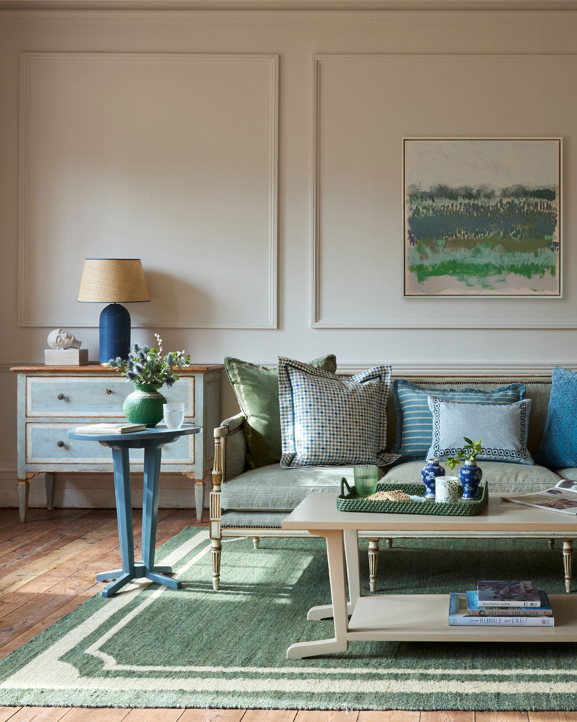 Wensum Circular Table - Petrol Blue