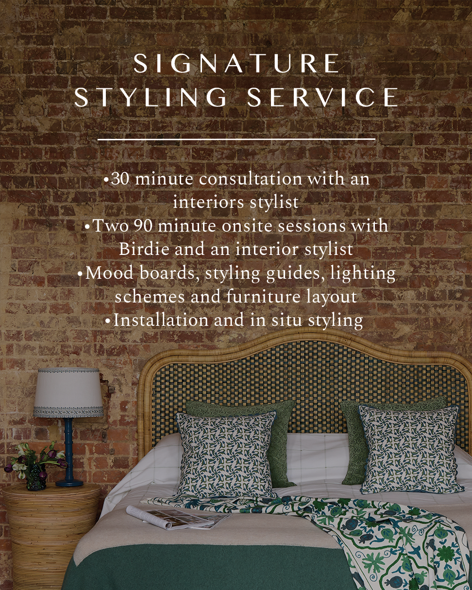 details for the signature styling service as part of the Birdie fortescue interior design services