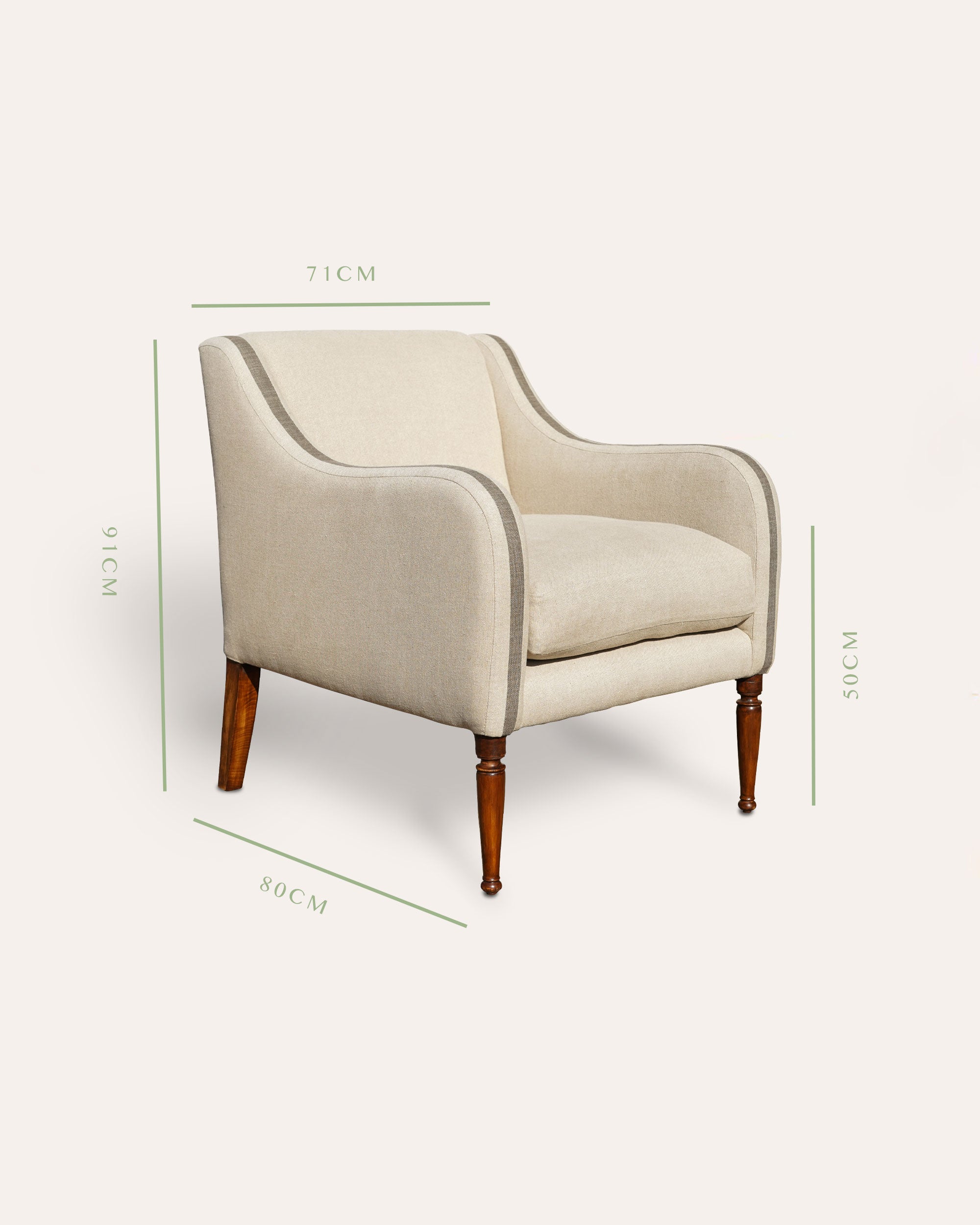 Upholstered Armchair - Nutmeg