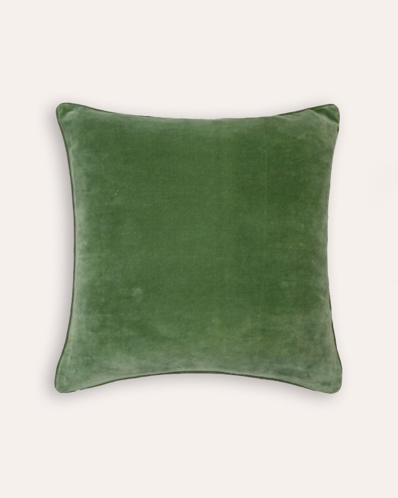 Square Woven Stripe Cushion - Green