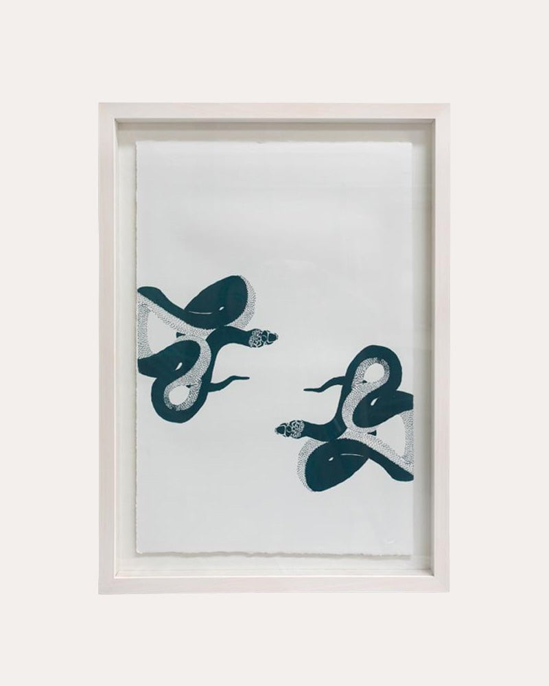 Millie Straker - Large Double Snakes III / Blue