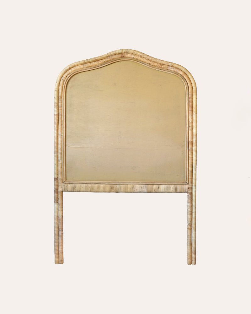 Single Rattan Headboard - Green