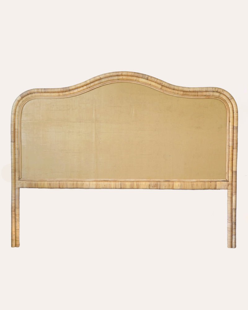 Super King Rattan Headboard - Green