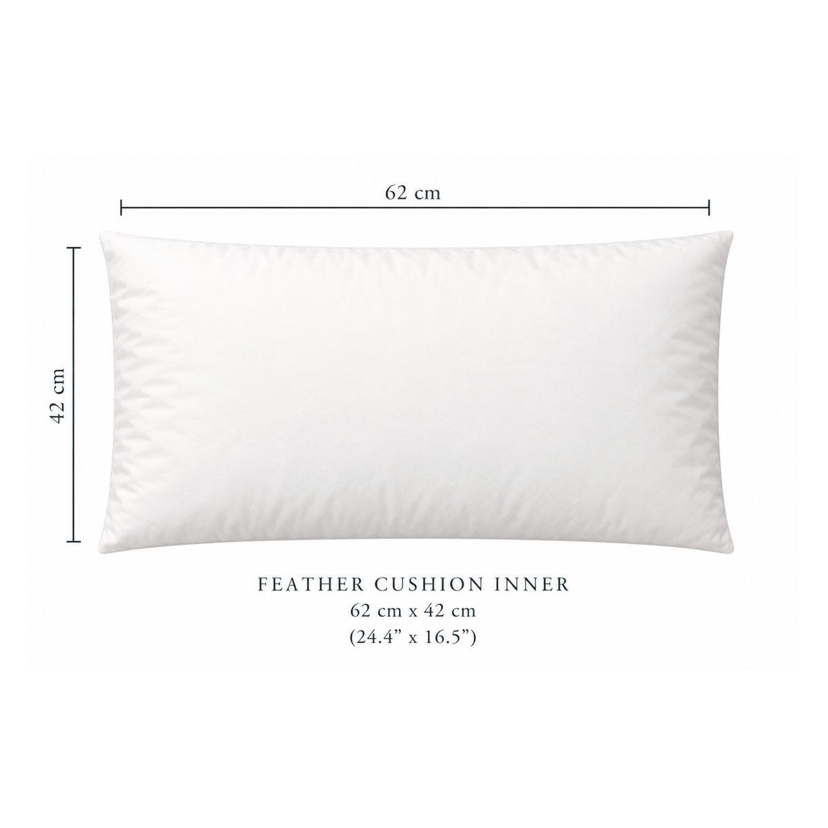 Feather Cushion Inner - 62x42cm