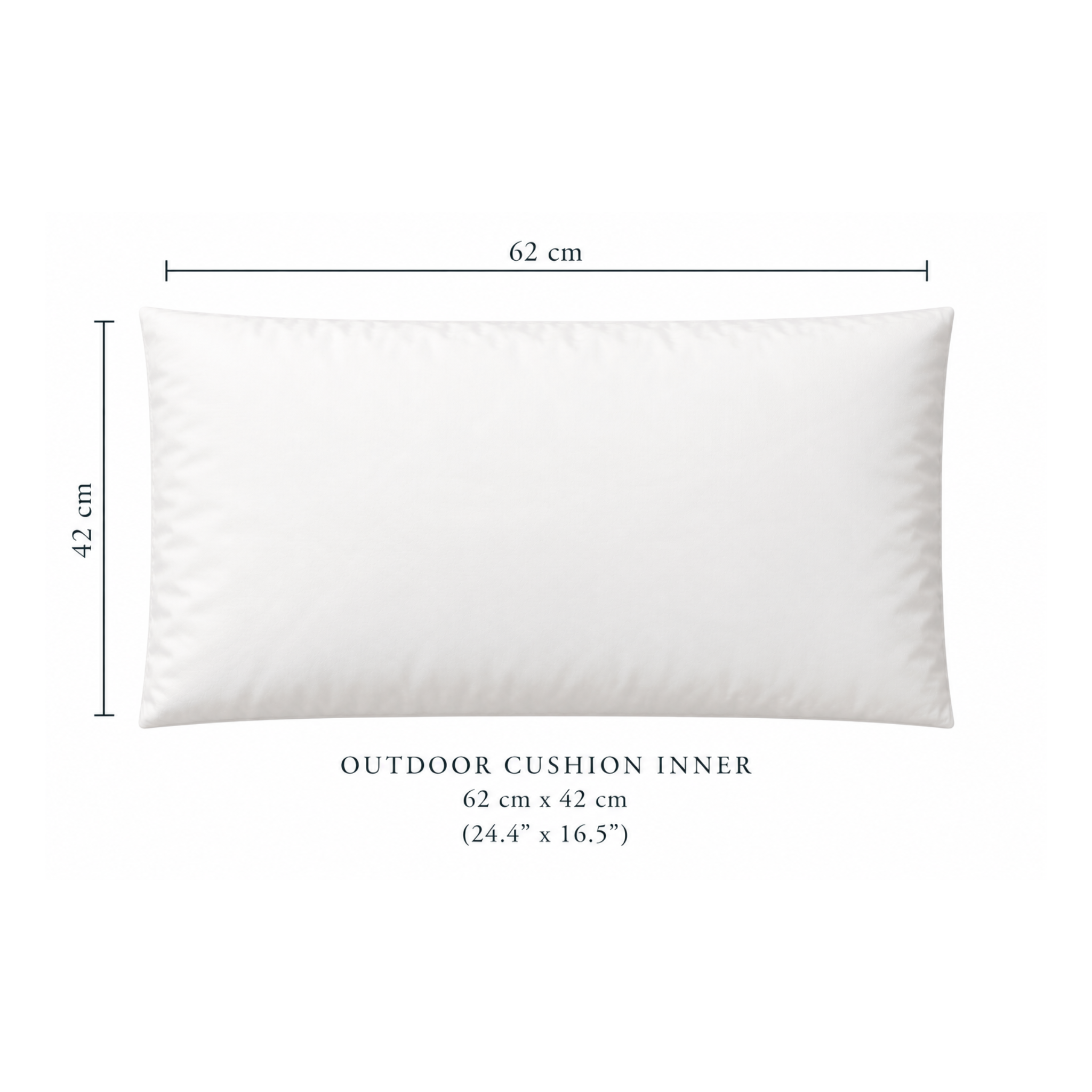 Outdoor Cushion Inner - 62x42cm