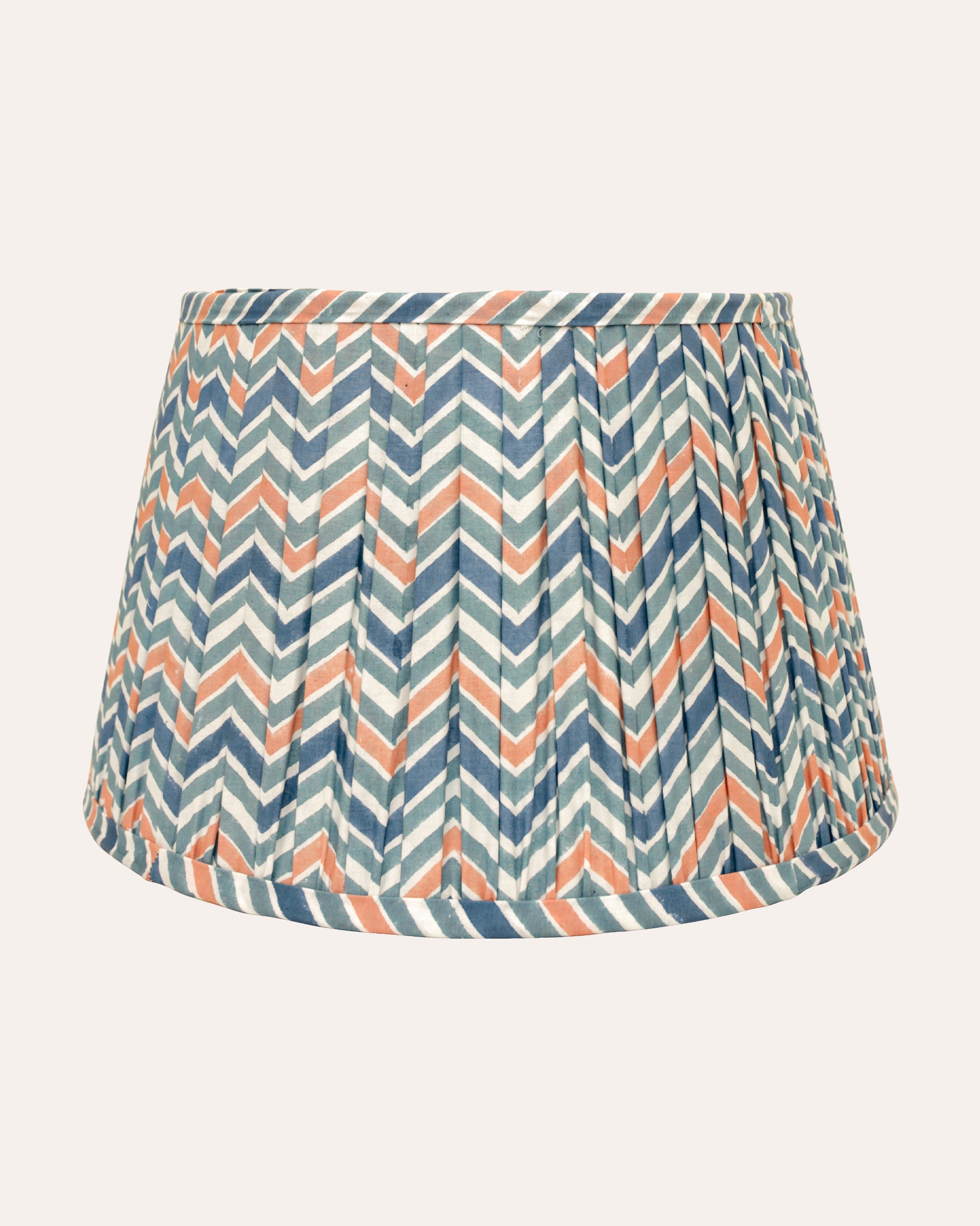 Piazza Pleated Lampshade - Blue and Pink