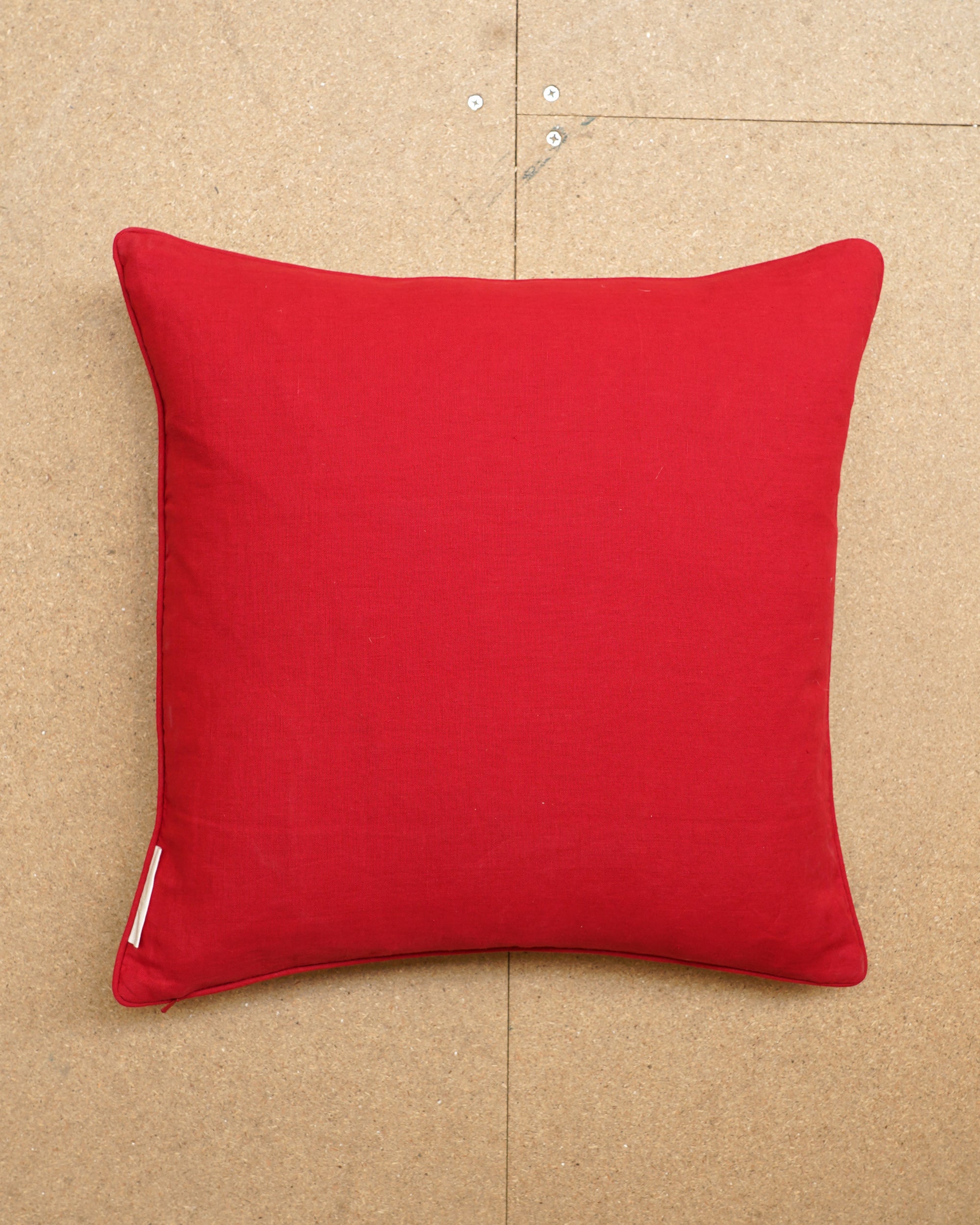 Limited Edition Wool Panelled Cushion - Bordered Multi Stripes (50 x 50cm) II