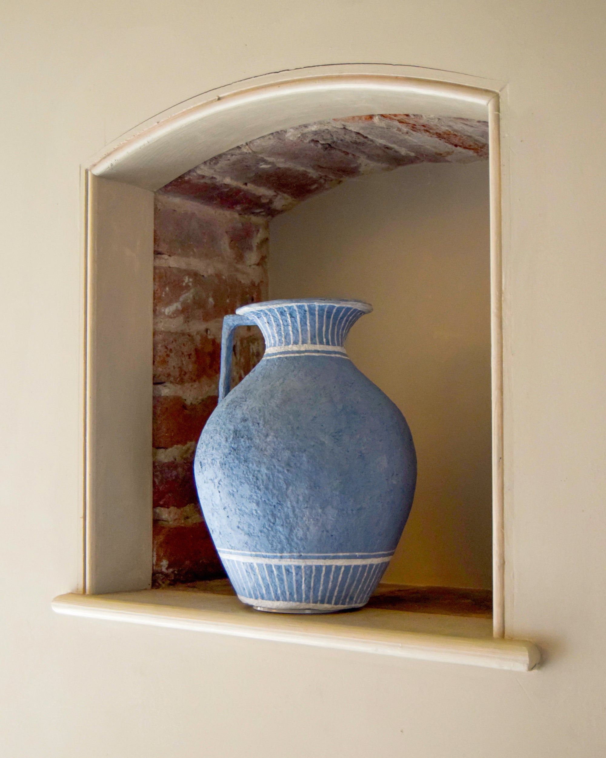 Pentola Cotton Maché Vase - Large Blue