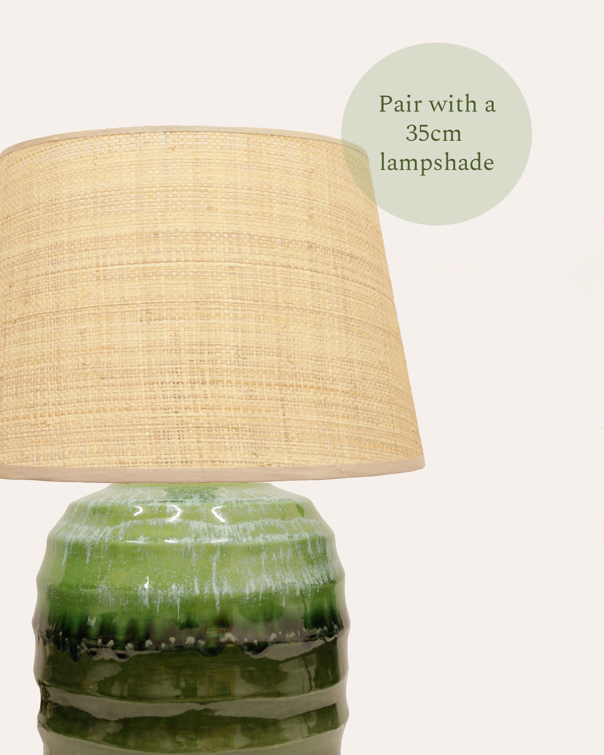 Beehive Ceramic Lamp - Green