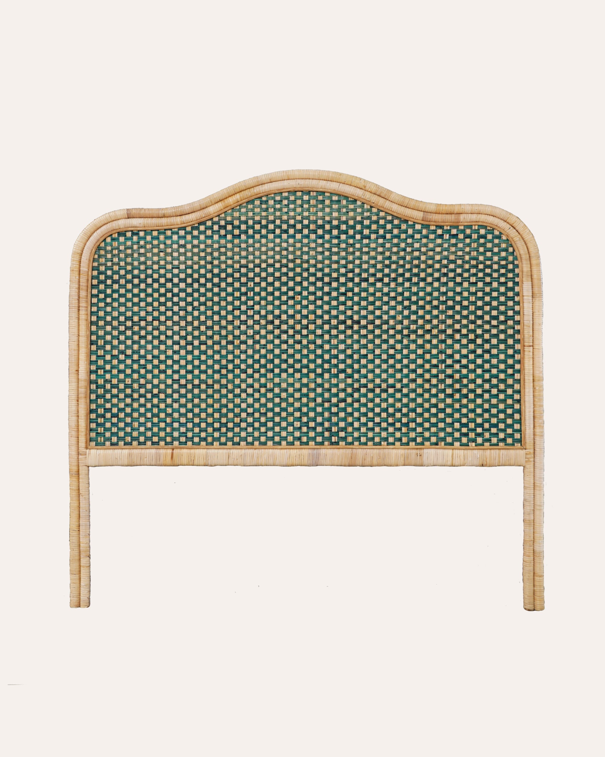 Green King Rattan Headboard by Green Birdie Fortescue – Elegant woven design with a natural finish