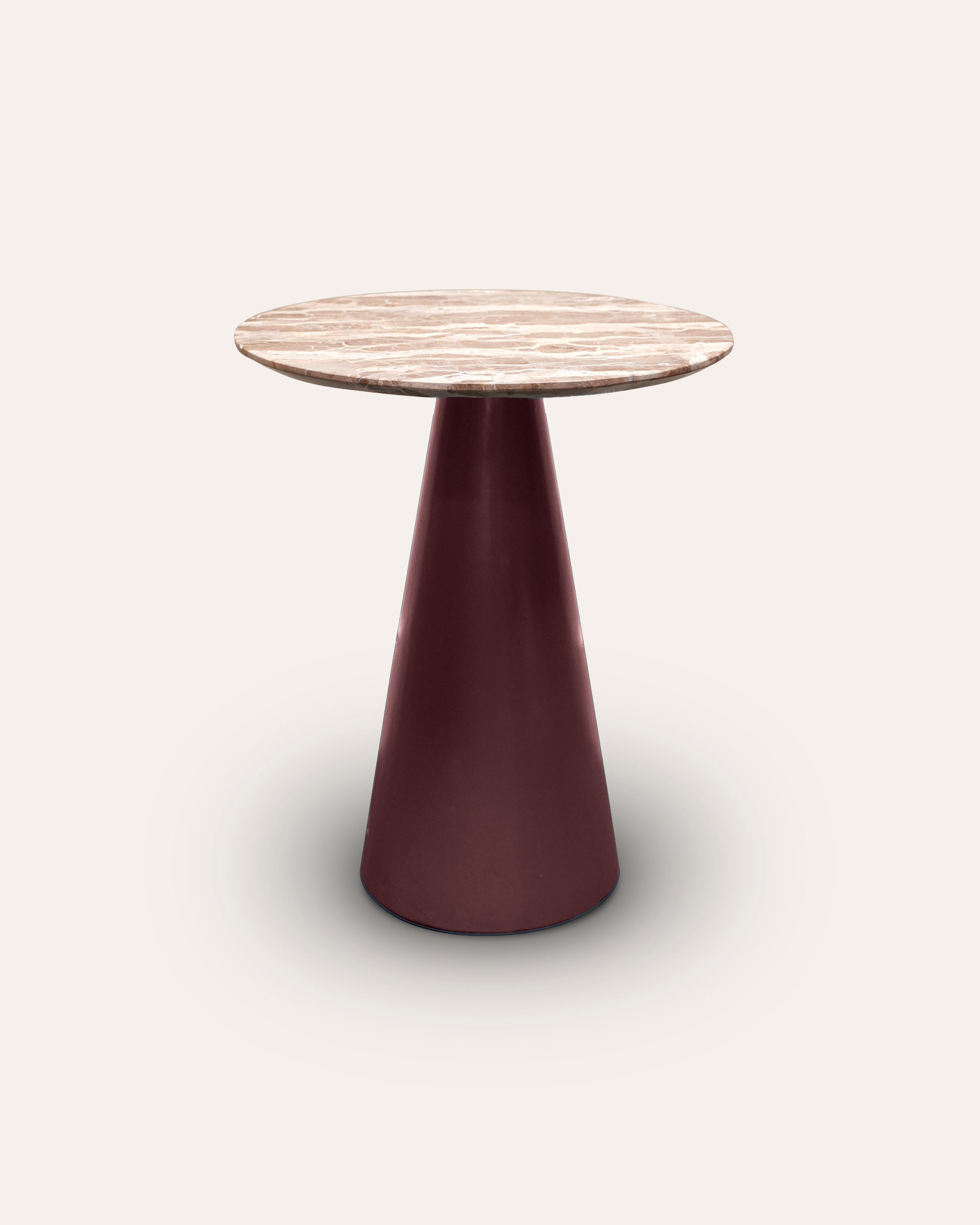 Samode Marble Top Side Table - Red