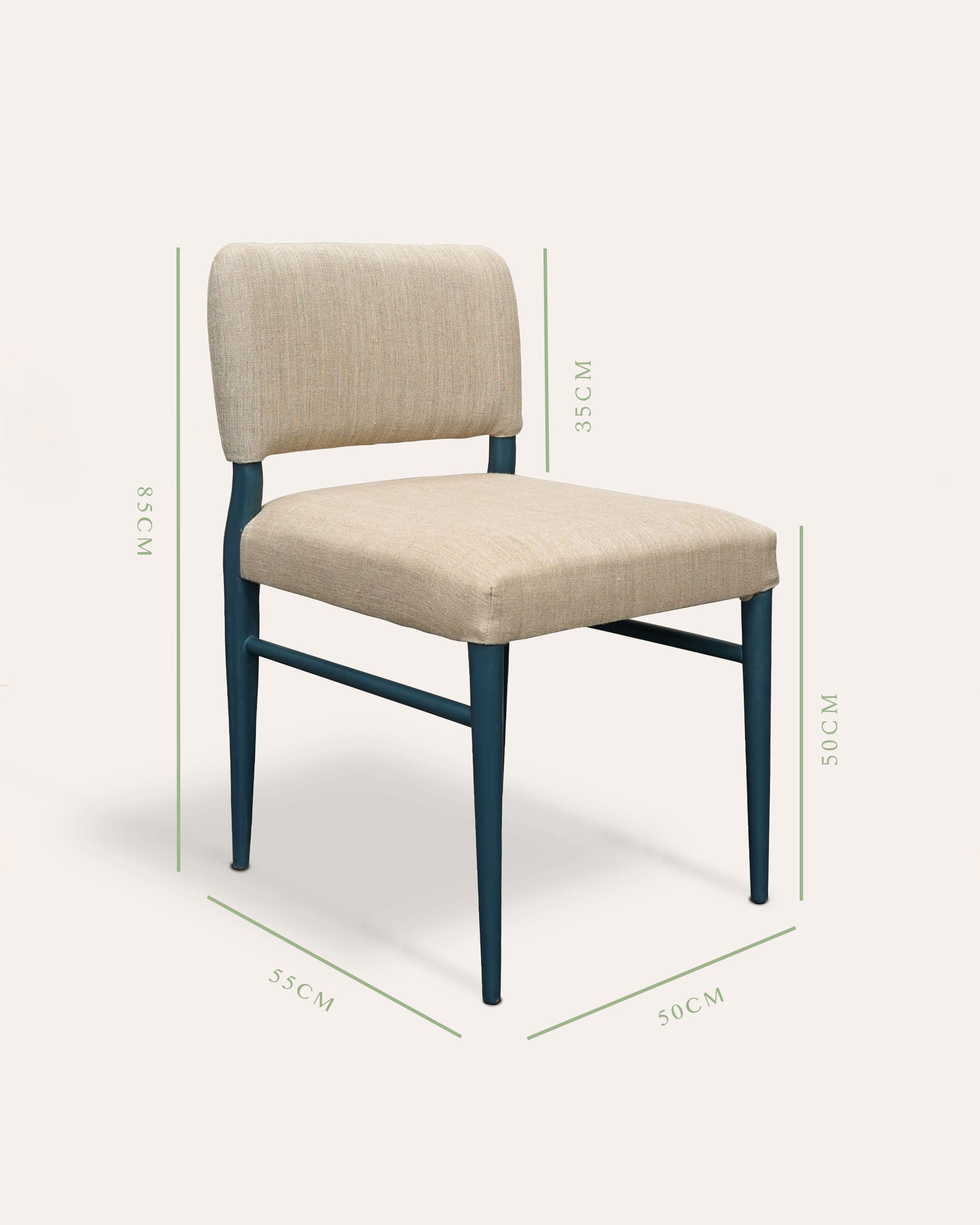 Wensum Dining Chairs - Blue/Natural