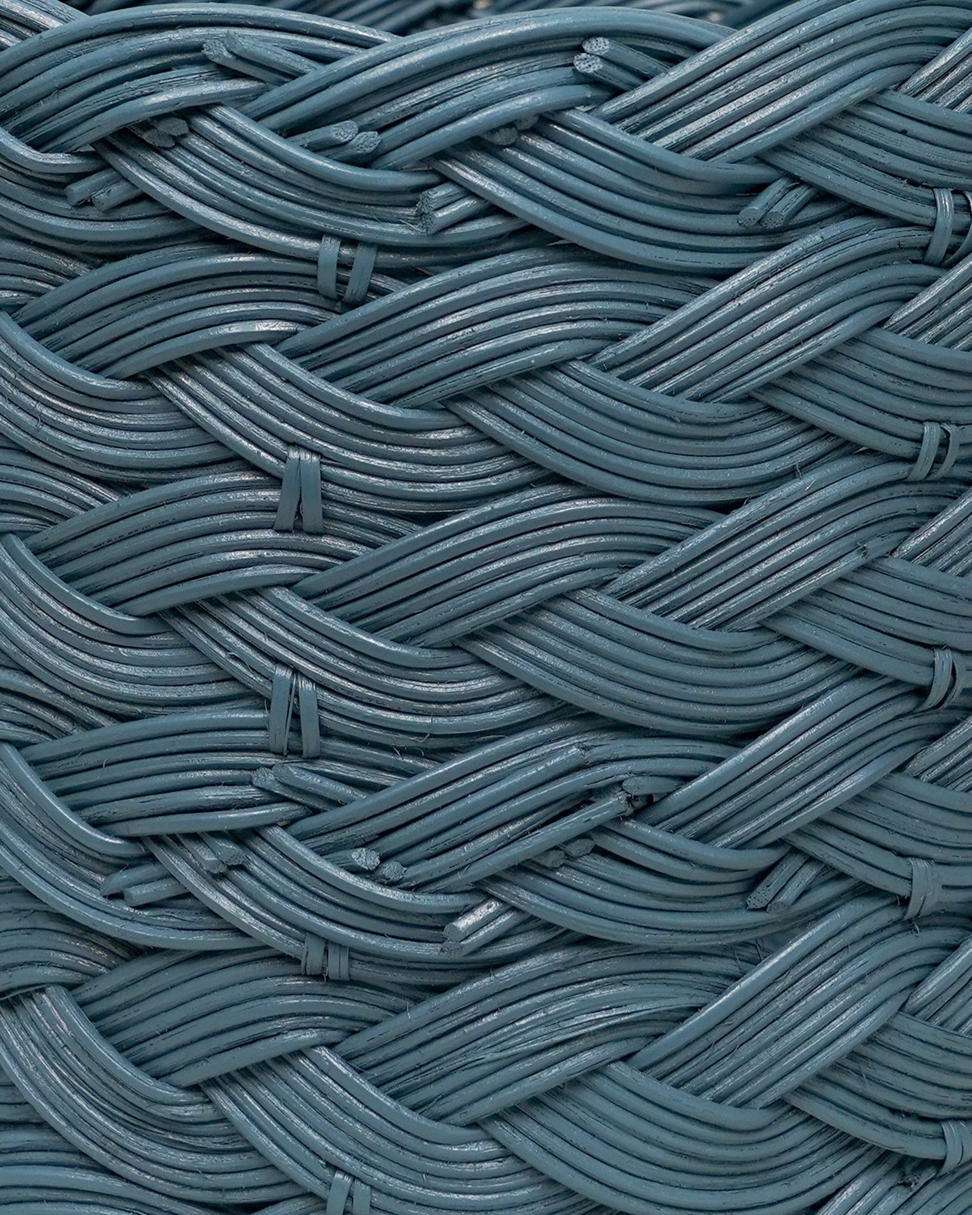 Plaited Waste Paper Basket - Aegean Blue