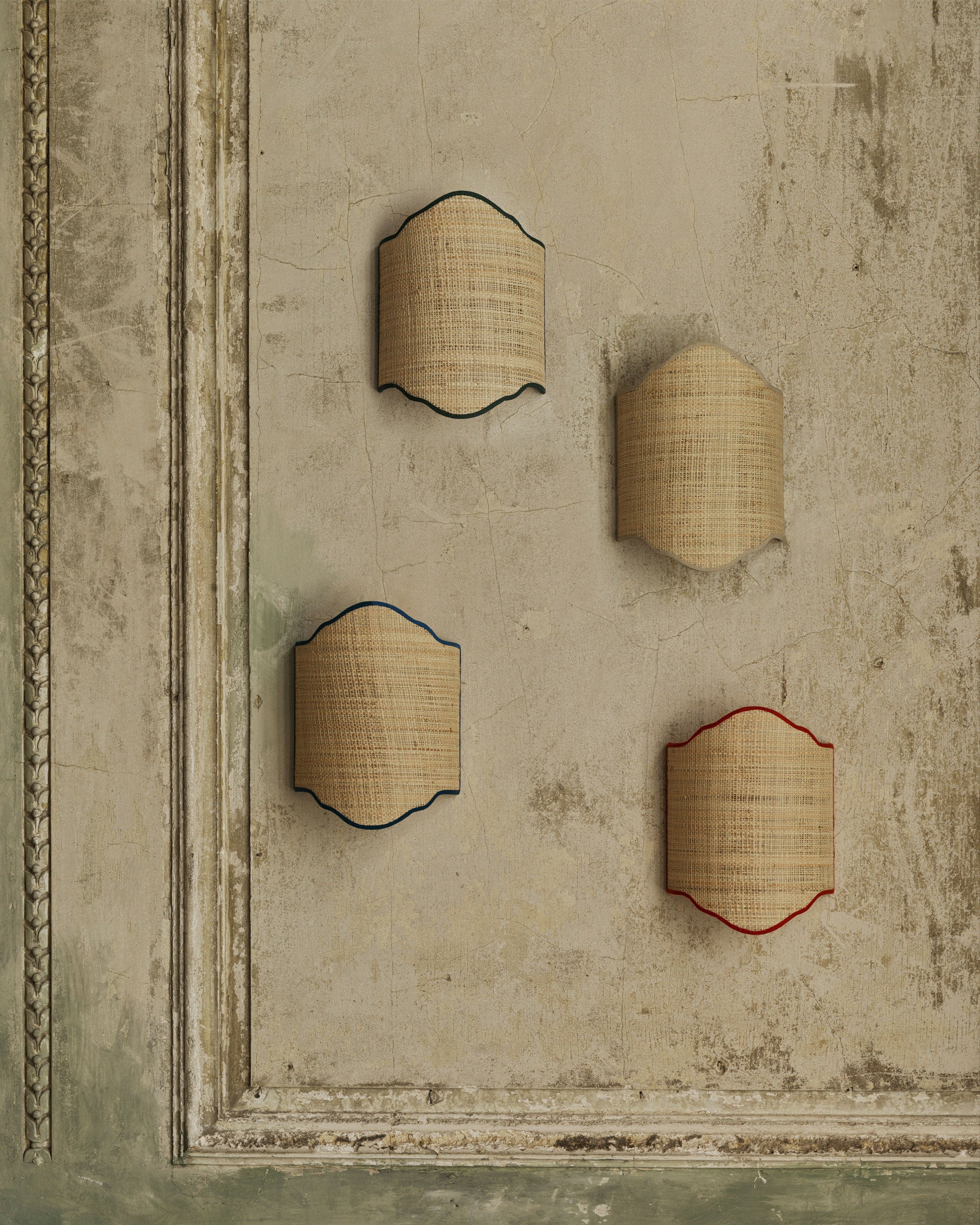 22cm Tedate Raffia Candle Shade - Russet Red