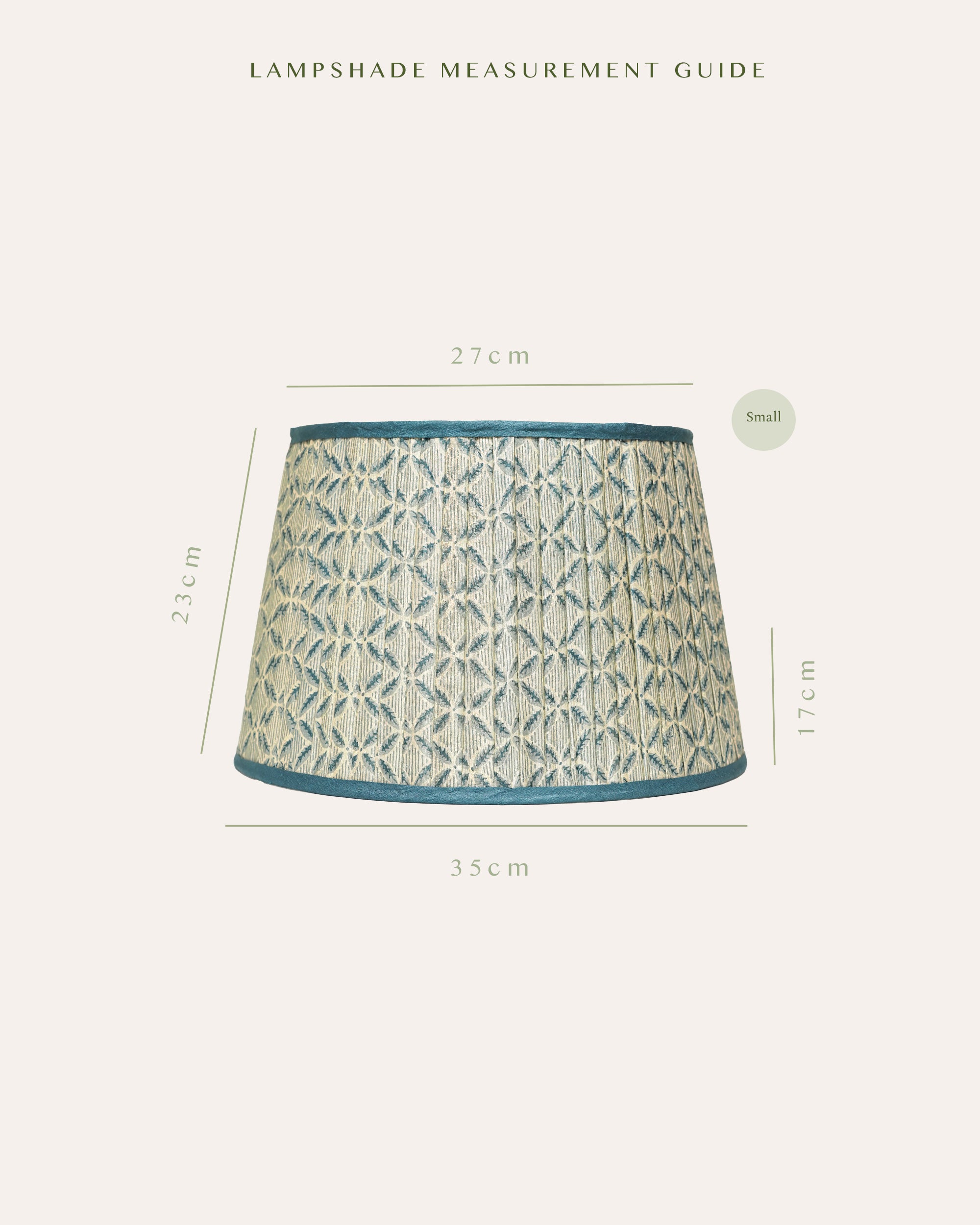 Trellis Pleated Silk Single Band Lampshade - Blue