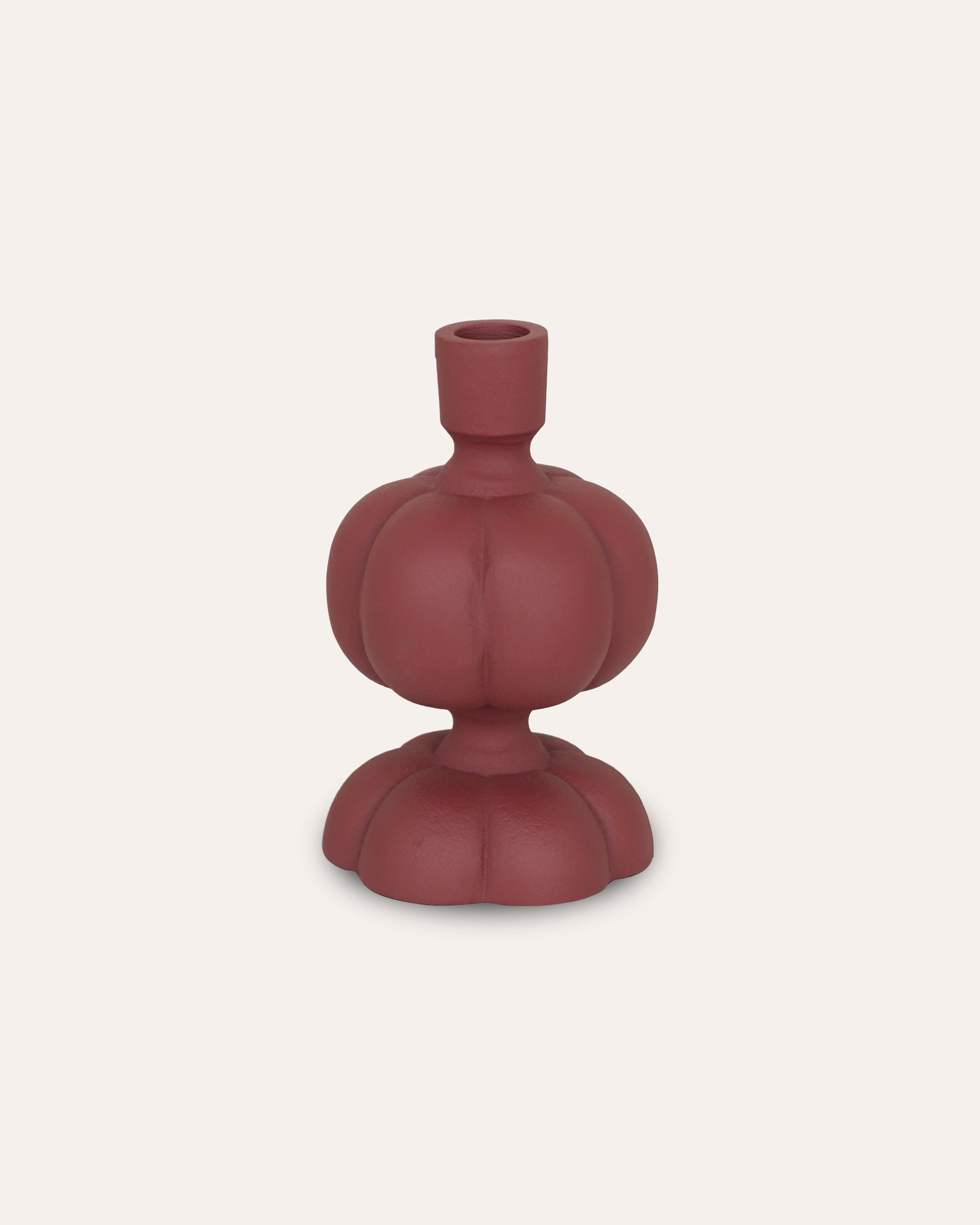 Pumpkin Candlestick - Red