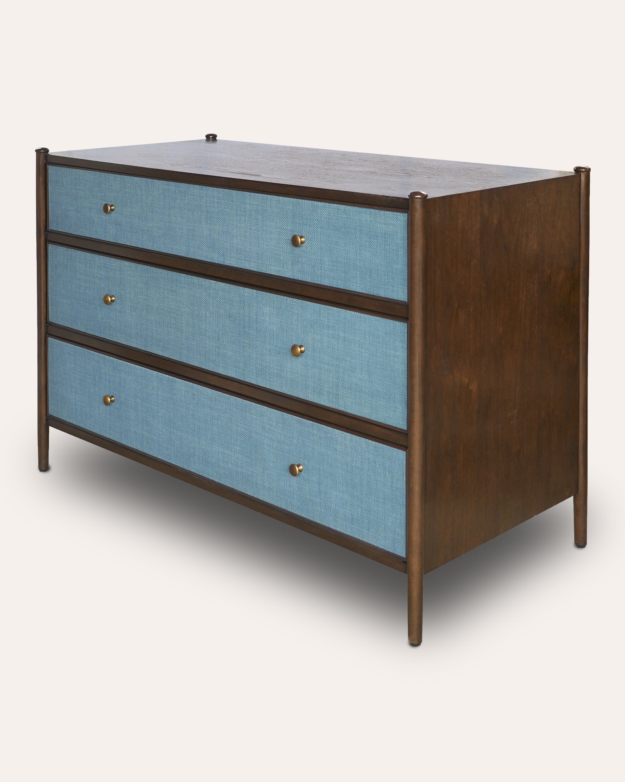 Hana Raffia Chest of Drawers - Blue