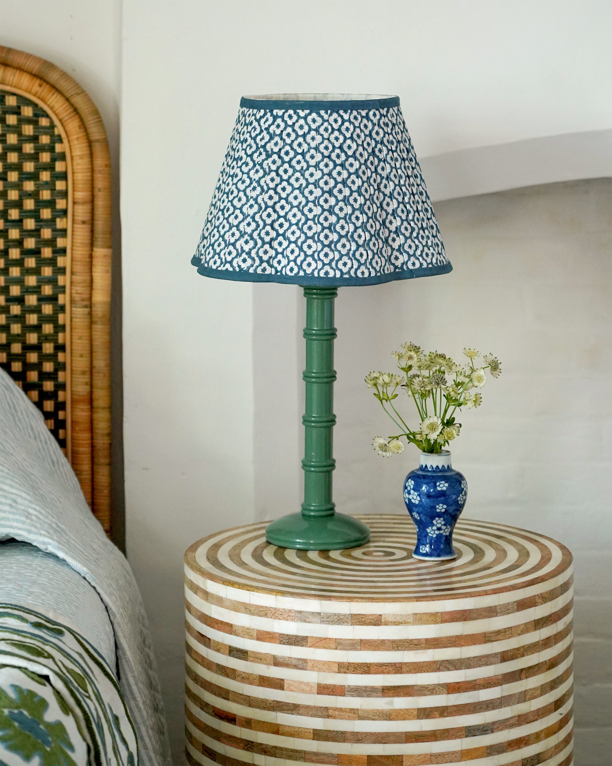Luxor Pleated Lampshade – Blue