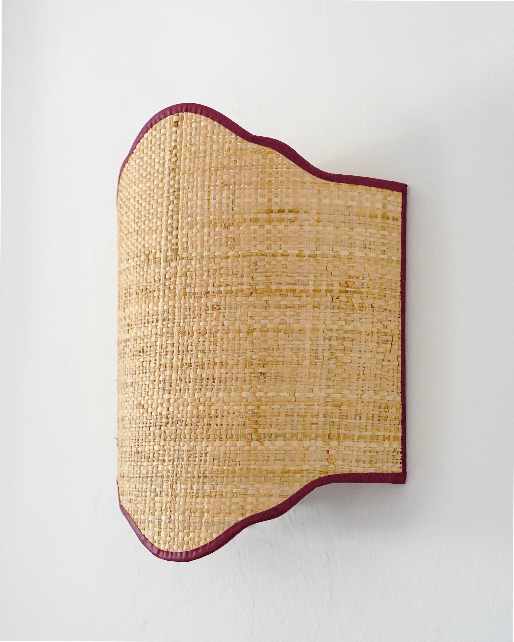 22cm Tedate Raffia Candle Shade - Berry