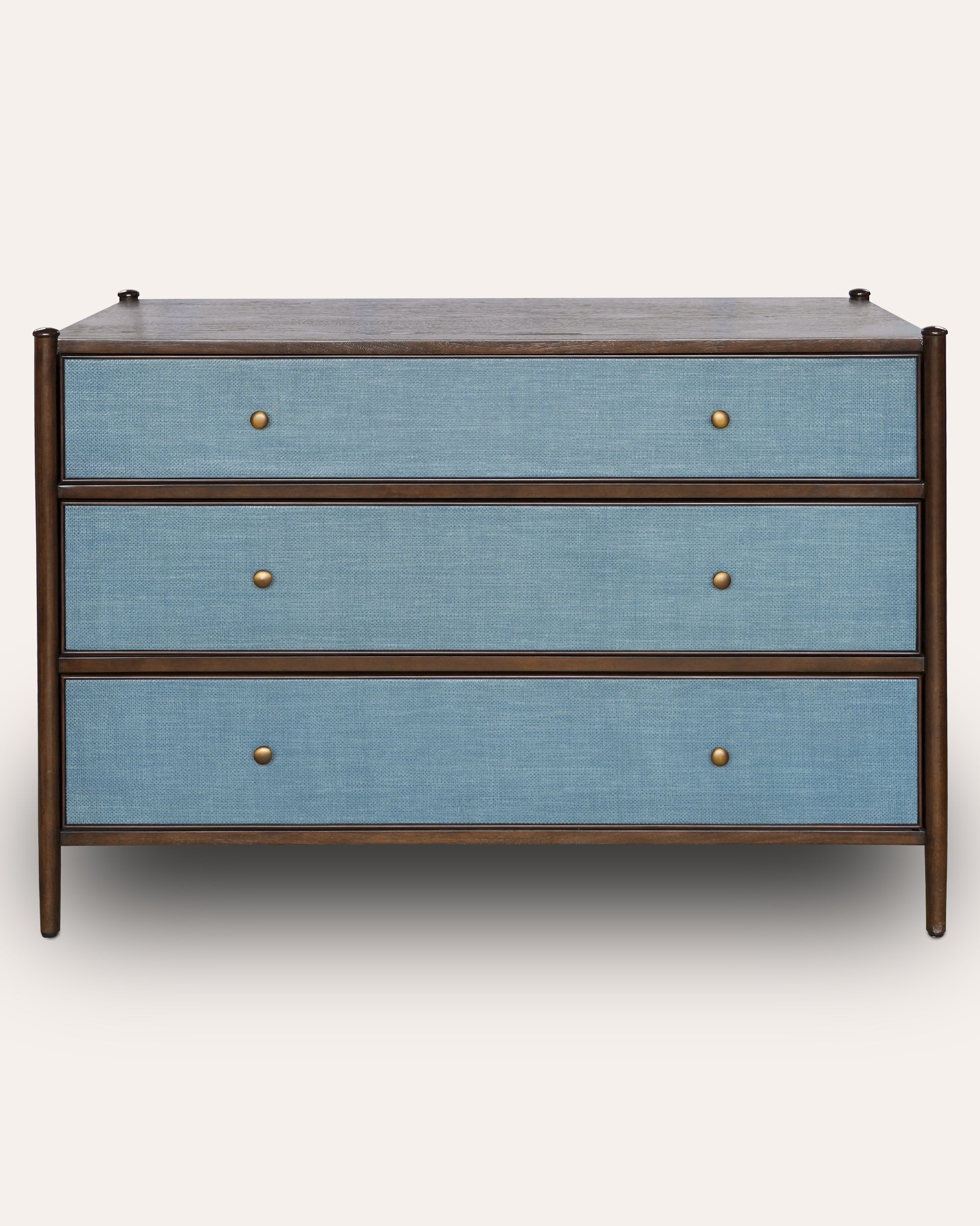 Hana Raffia Chest of Drawers - Blue