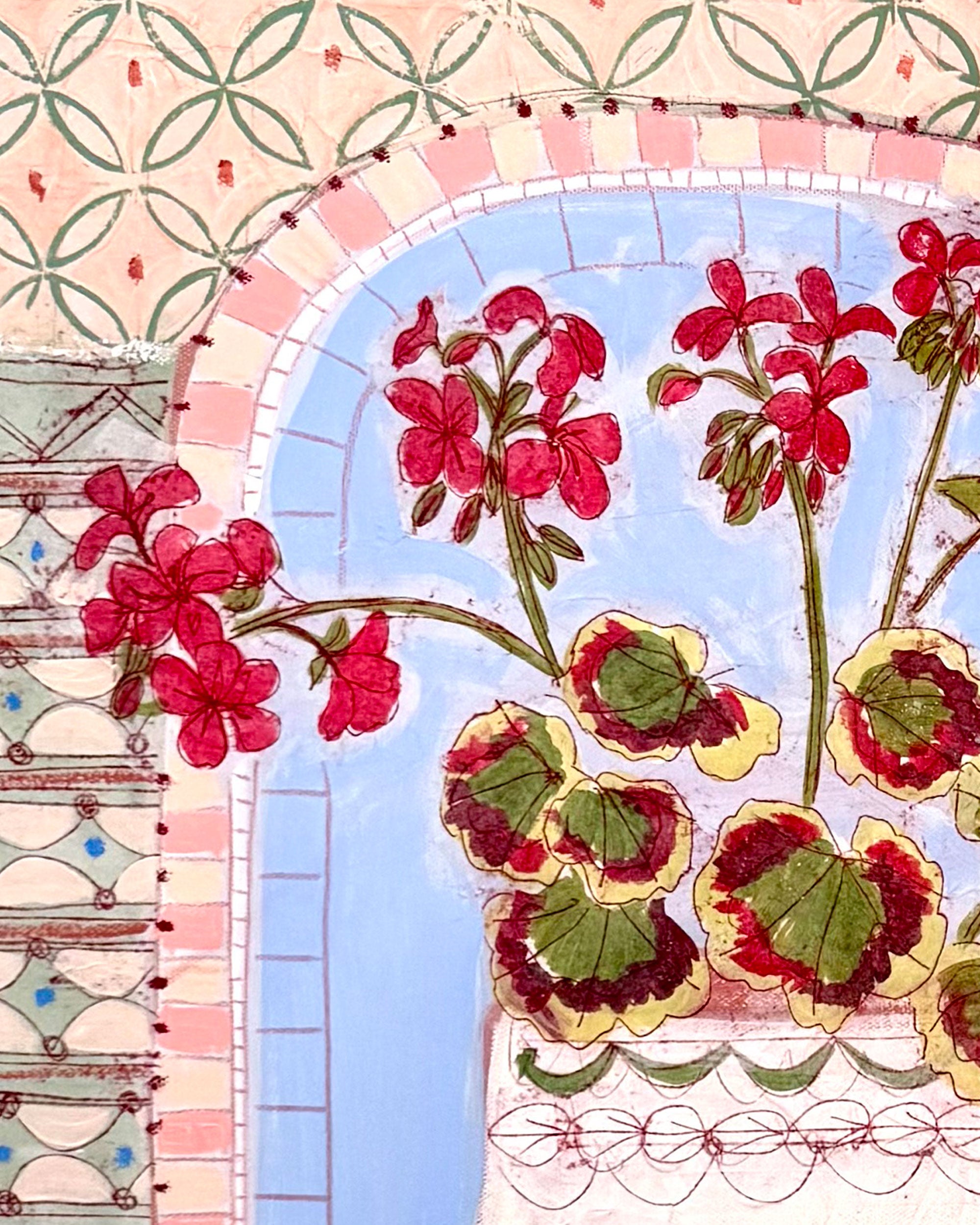 Andrea Curtis - Still life with red geranium