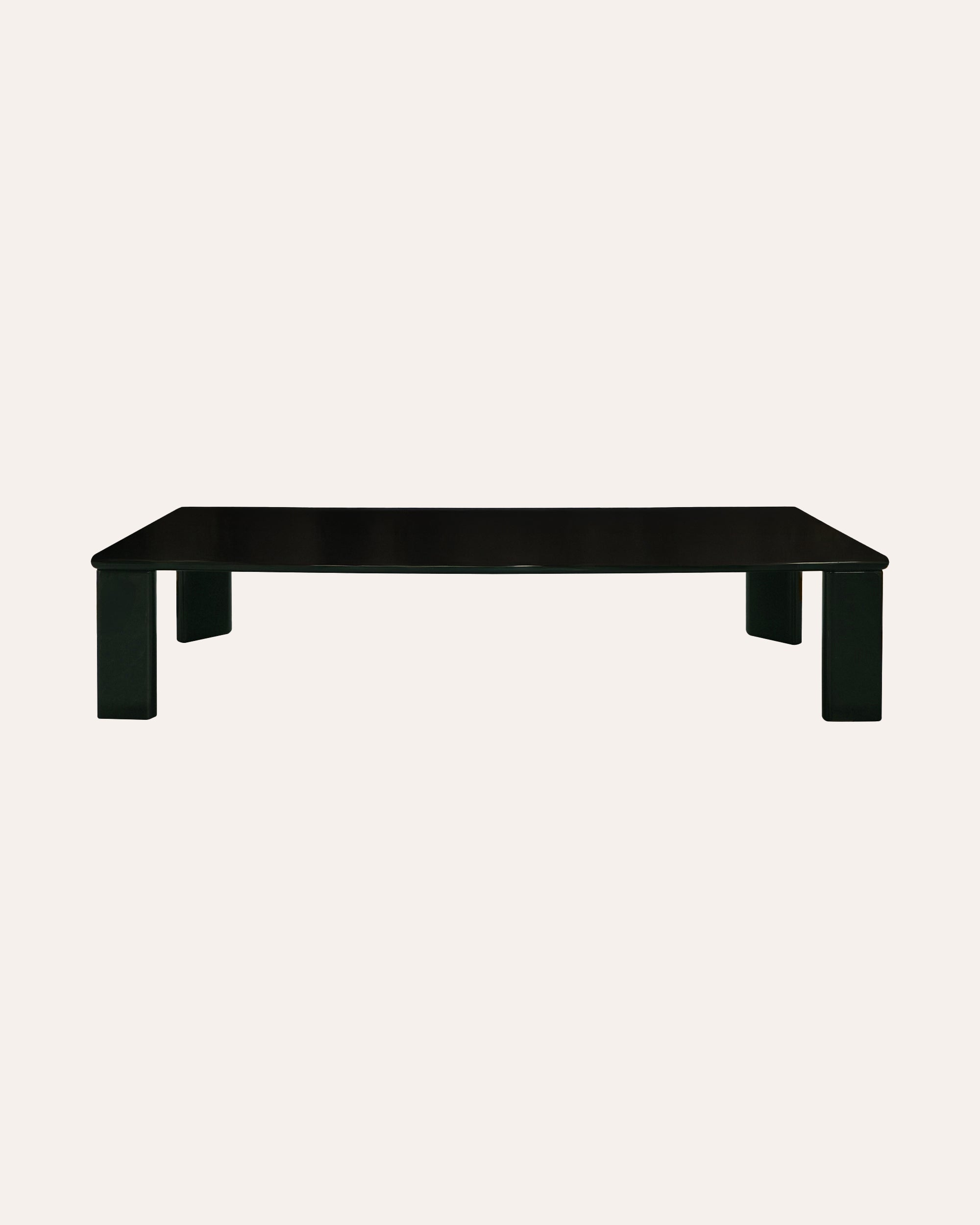 Continental 1970s Black Lacquer Coffee Table