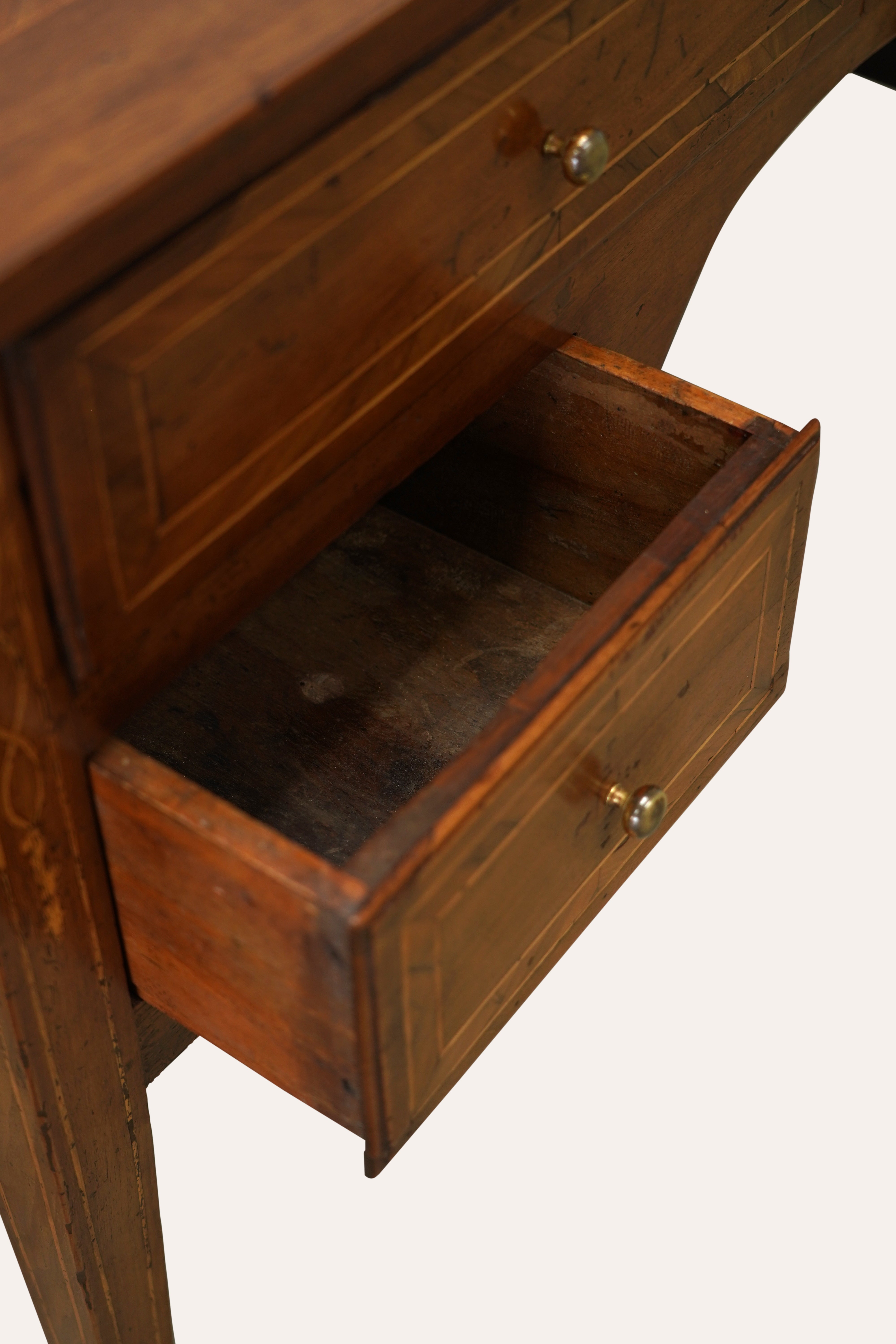 An Italian Early 19th Century Mahogany Inlaid Writing Table, c1820