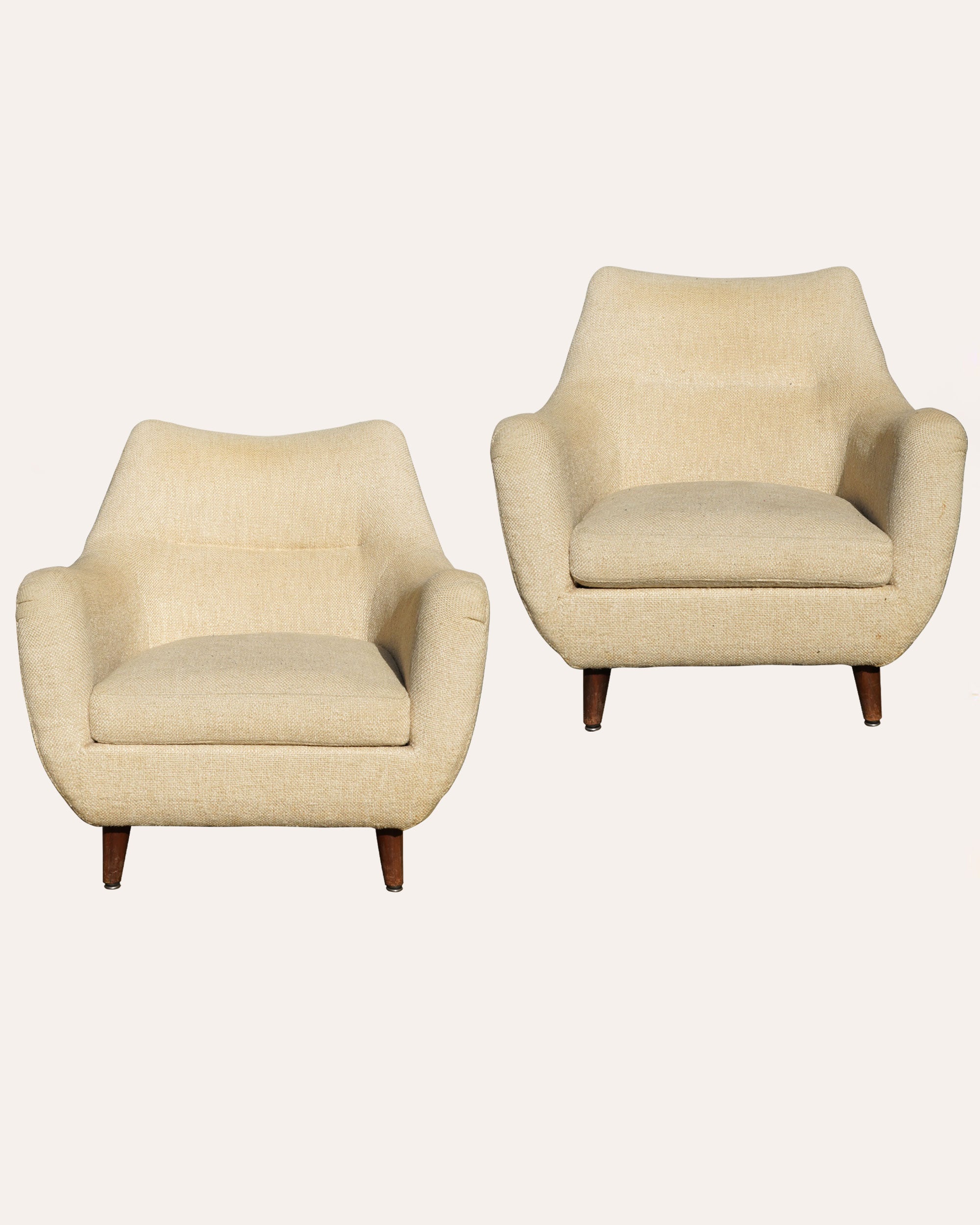 Pair of Danish 1970's armchairs in original upholstery  RESERVED
