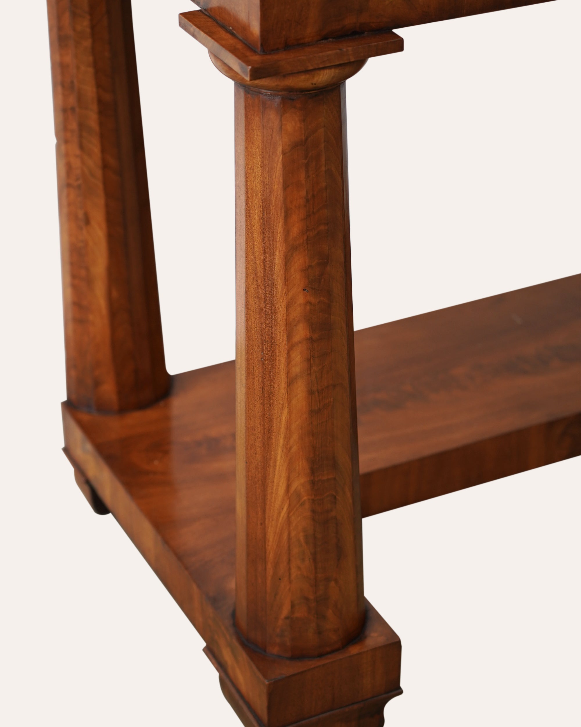 Pair of 19th Century Italian Mahogany Console Tables, c1840