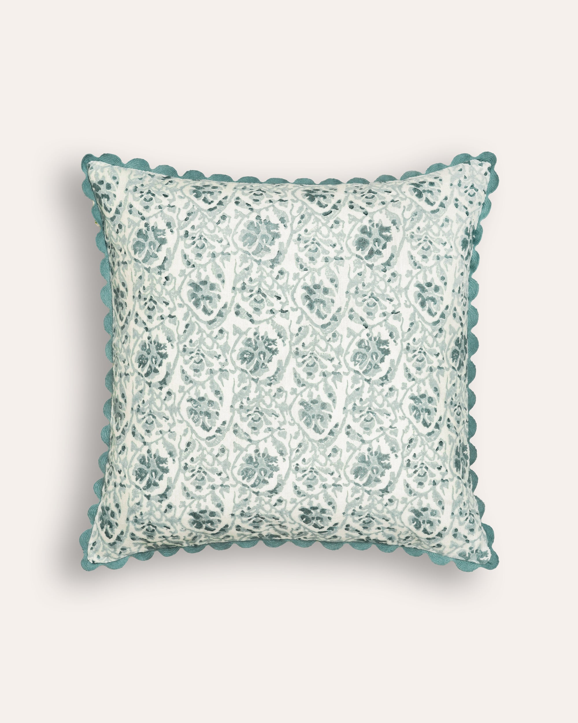 Floral Cushion - Blue