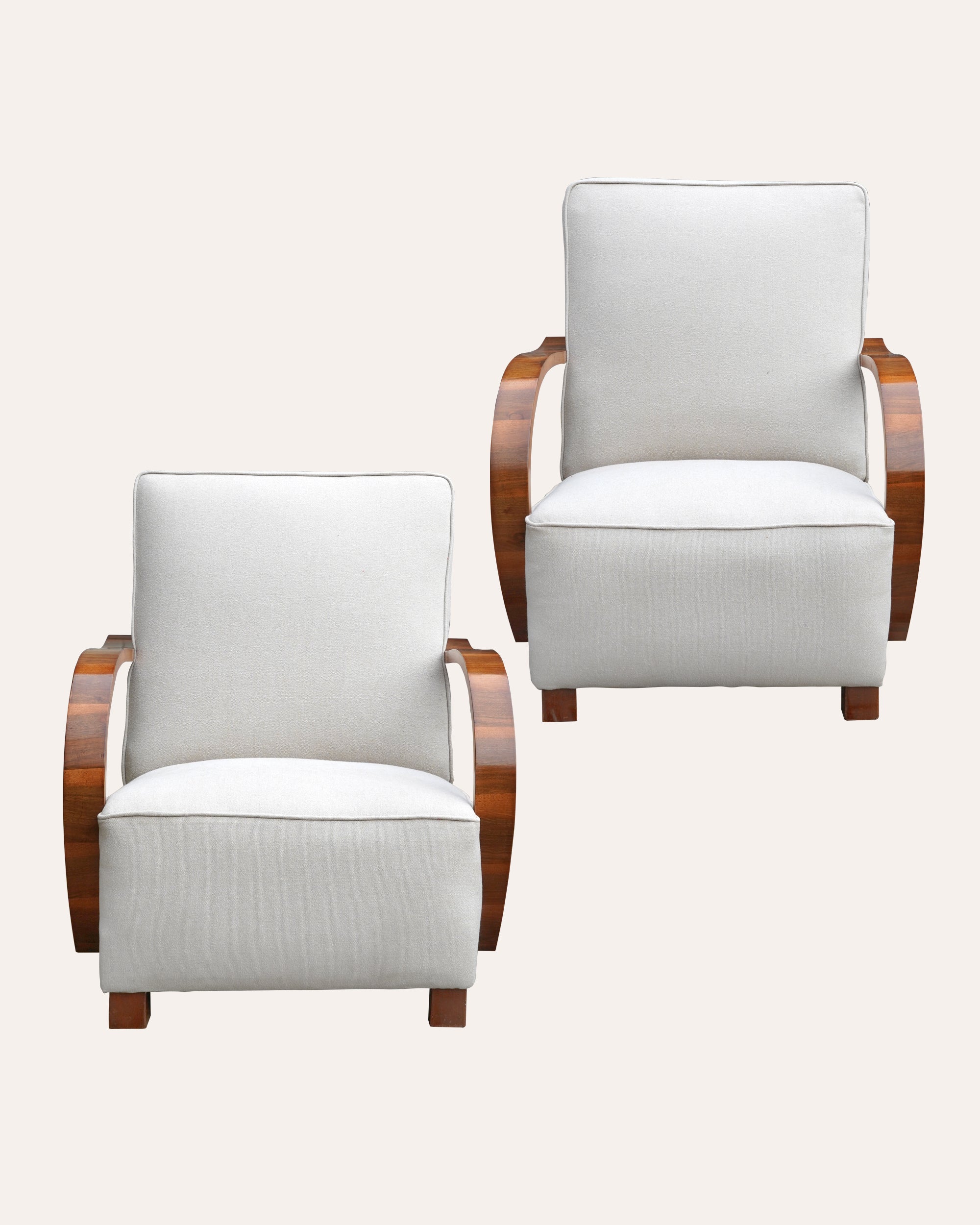 Pair of Continental Art Deco Armchairs