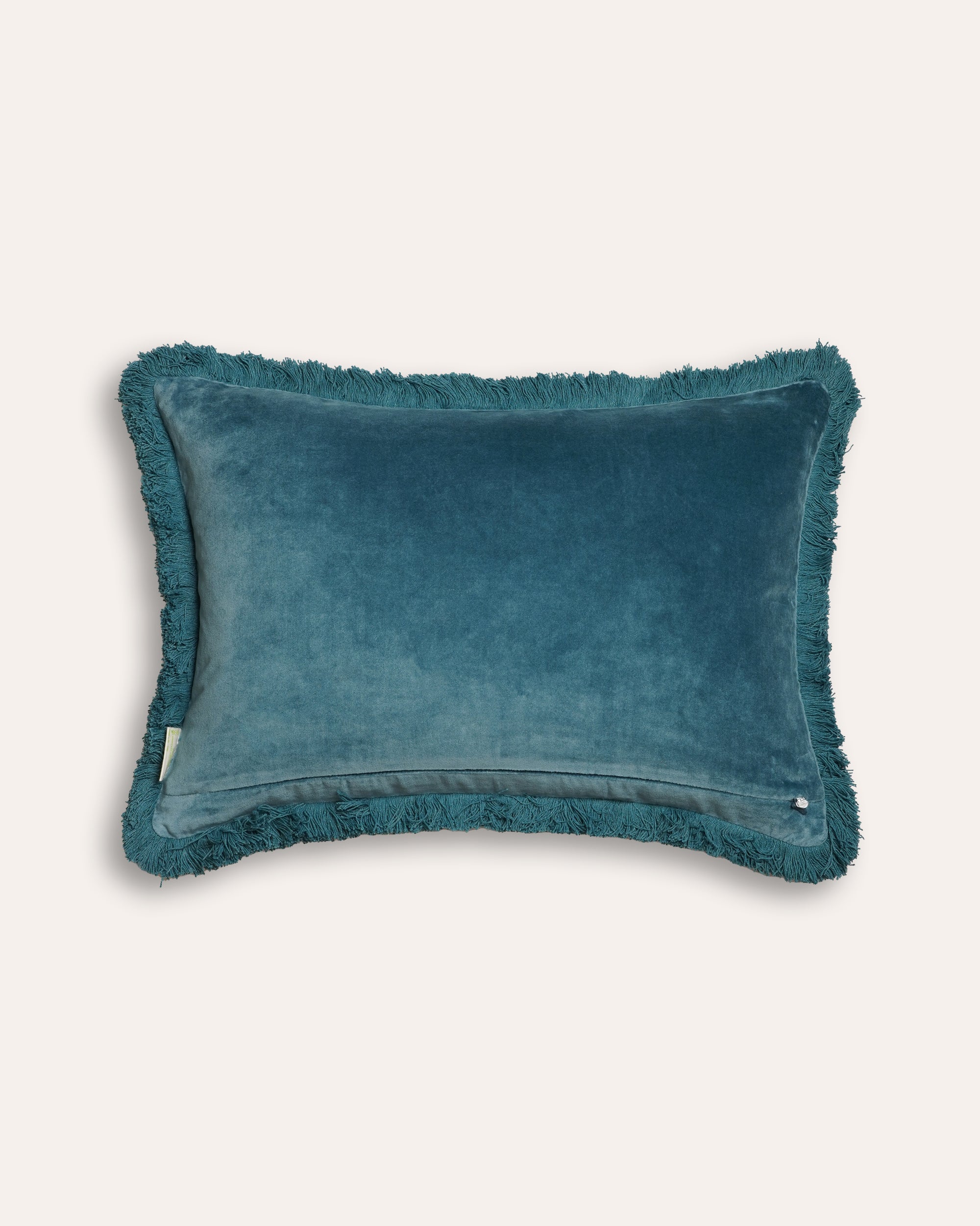 Azulejo Rectangular Block Print Cushion - Blue