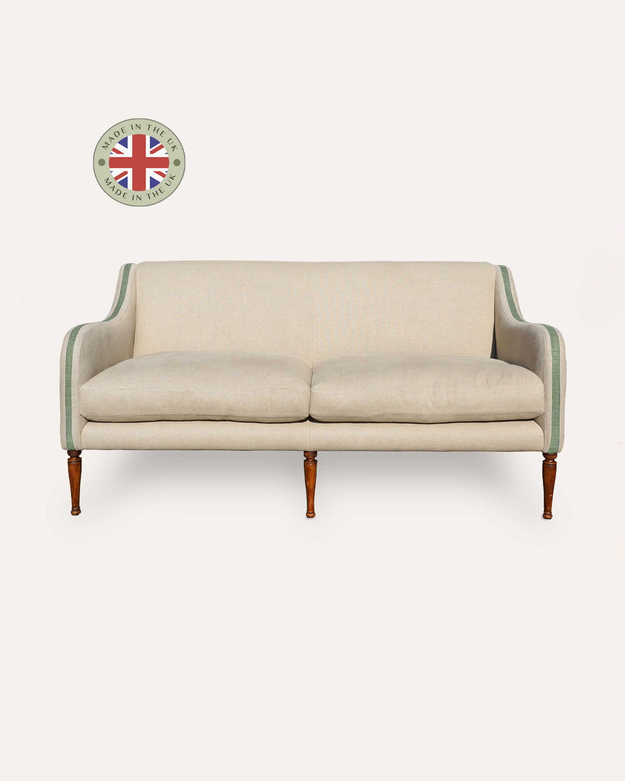 Upholstered Three Seater Sofa - Fern